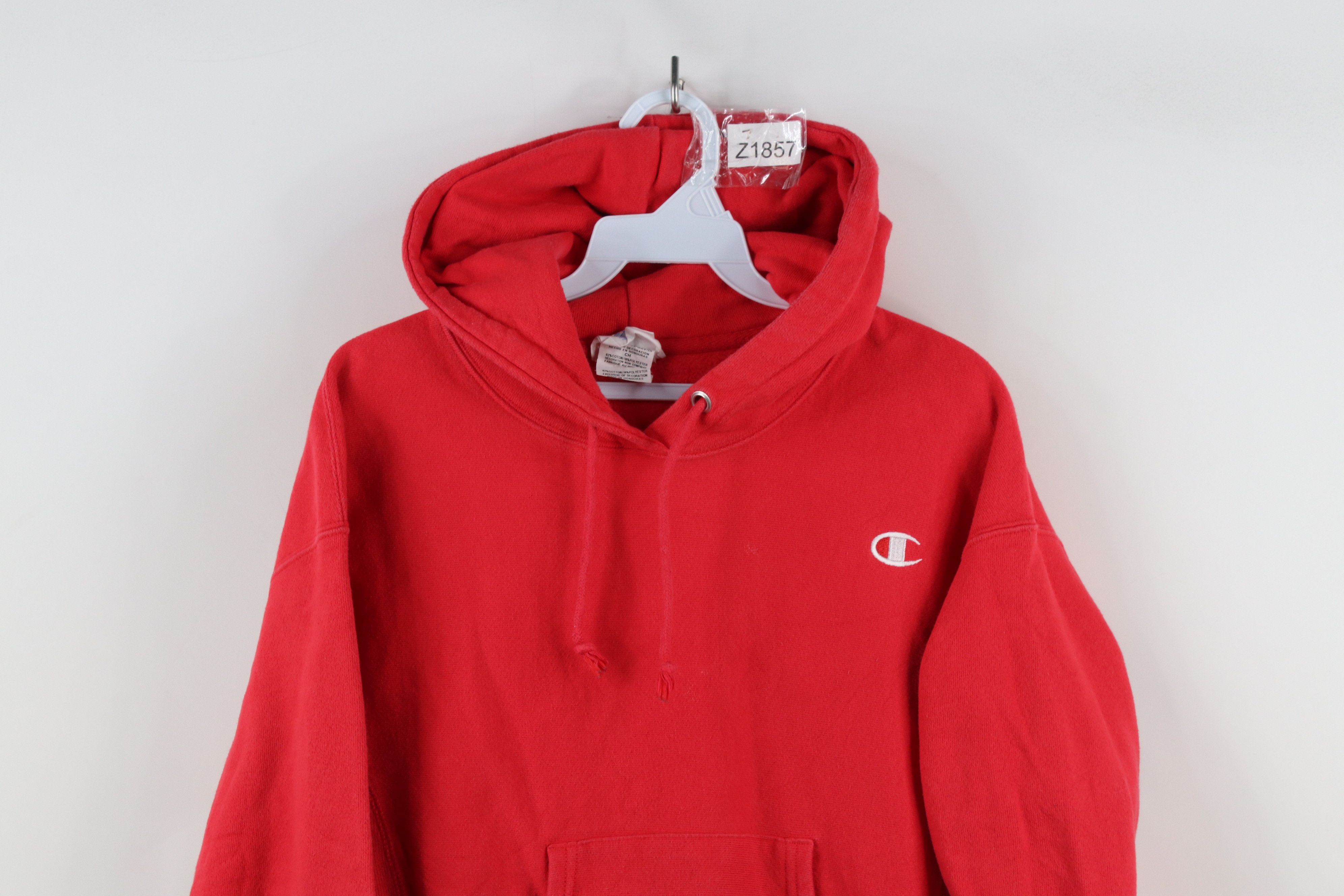 Champion × Vintage Vintage Y2K Champion Reverse Weave Hoodie Sweatshirt Red Size S / US 4 / IT 40 - 2 Thumbnail