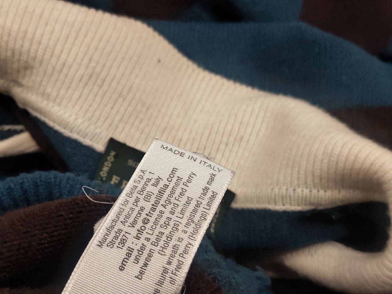 Fred Perry Vintage Fred Perry Raf Simons Style Wool Striped Sweater Size US L / EU 52-54 / 3 - 15 Thumbnail