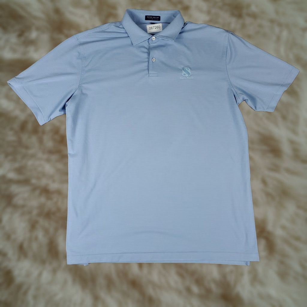Peter Millar Peter Millar Polo Shirt Mens XL Blue Stripe Crown Crafted Golf Short Sleeve Size US XL / EU 56 / 4 - 1 Thumbnail