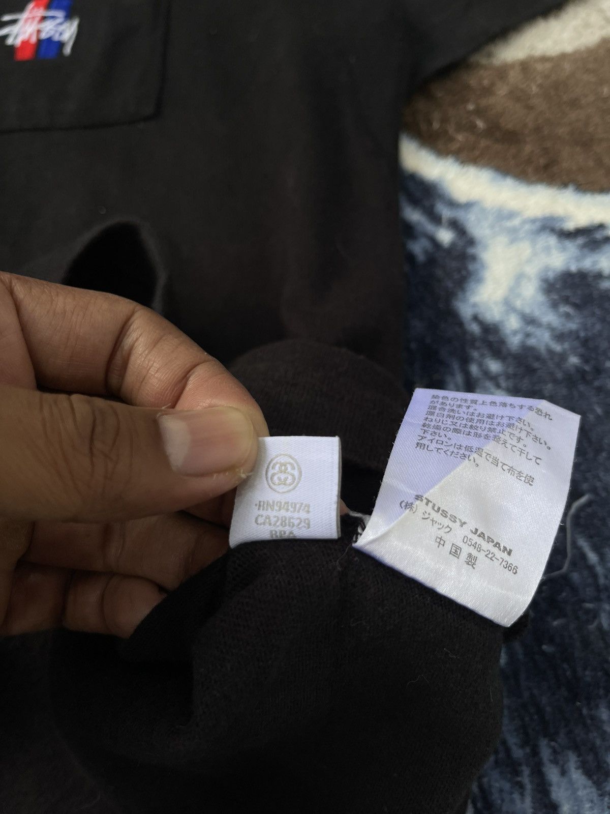 Hypebeast × Stussy Stussy Single Pocket Lazy Tee Size US M / EU 48-50 / 2 - 4 Thumbnail