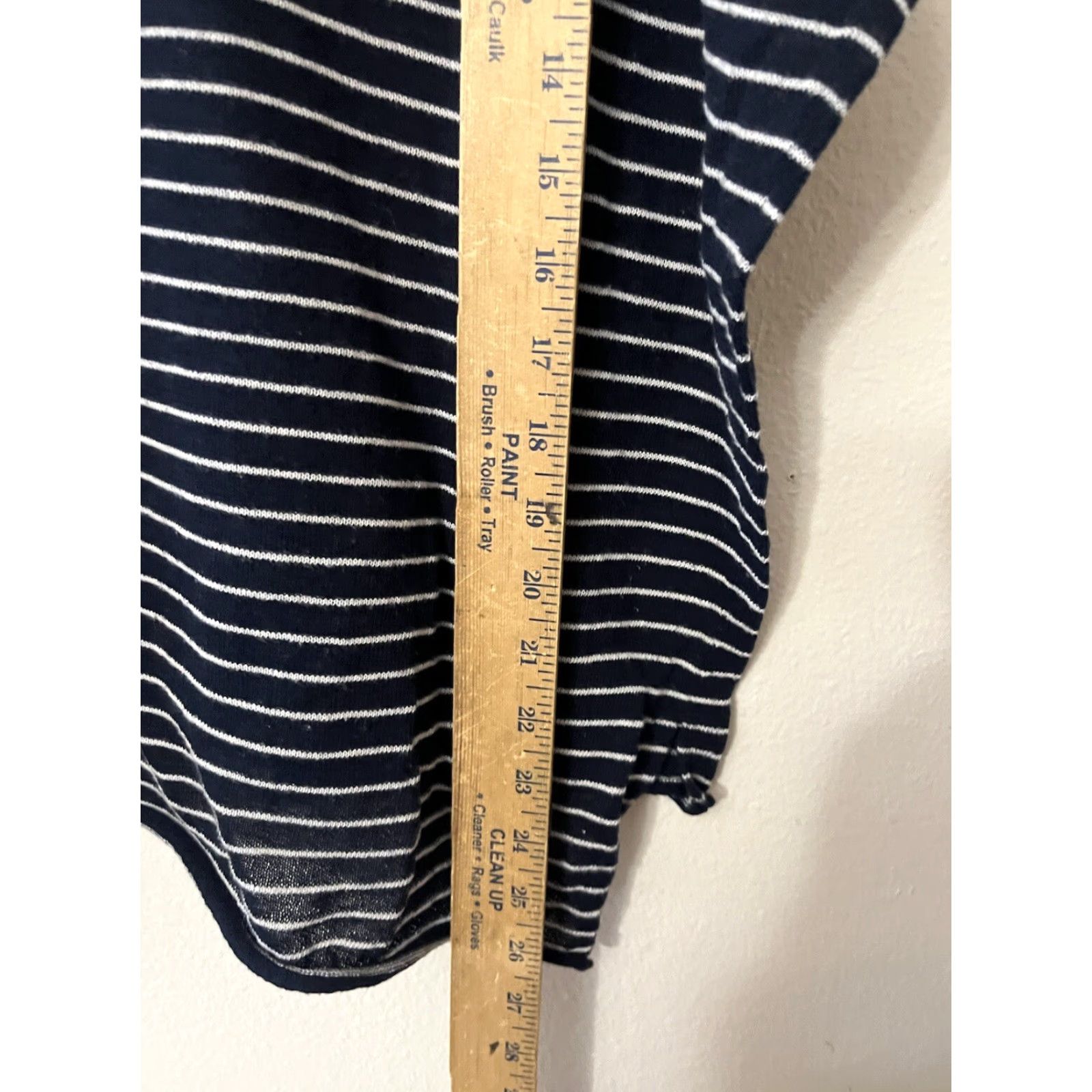 Zara VINTAGE Zara Knit Sweater Shirt Women M Navy White Striped Crew Neck 3/4 Sleeve Pullover All Seasons Size M / US 6-8 / IT 42-44 - 4 Thumbnail