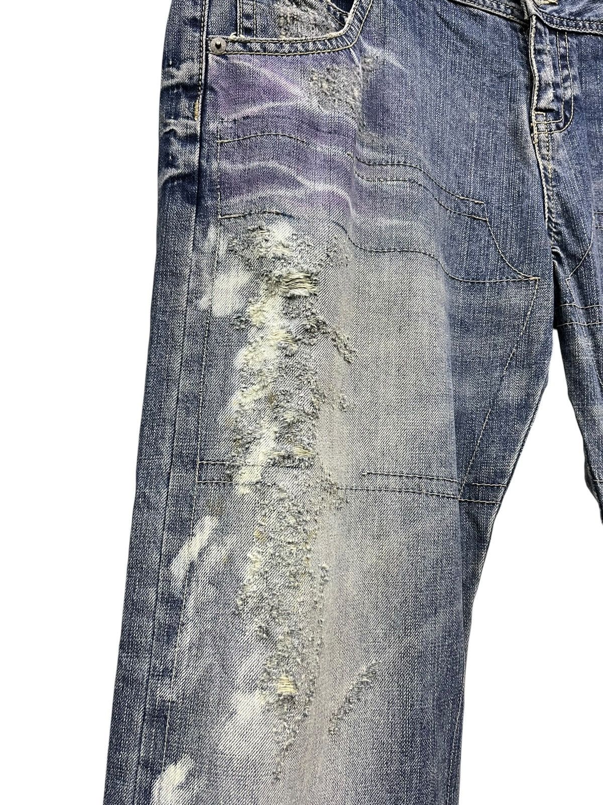 Cook Jeans Cook Jeans Fleur De Lis Grunge Distressed ERD Denim Size US 36 / EU 52 - 4 Thumbnail