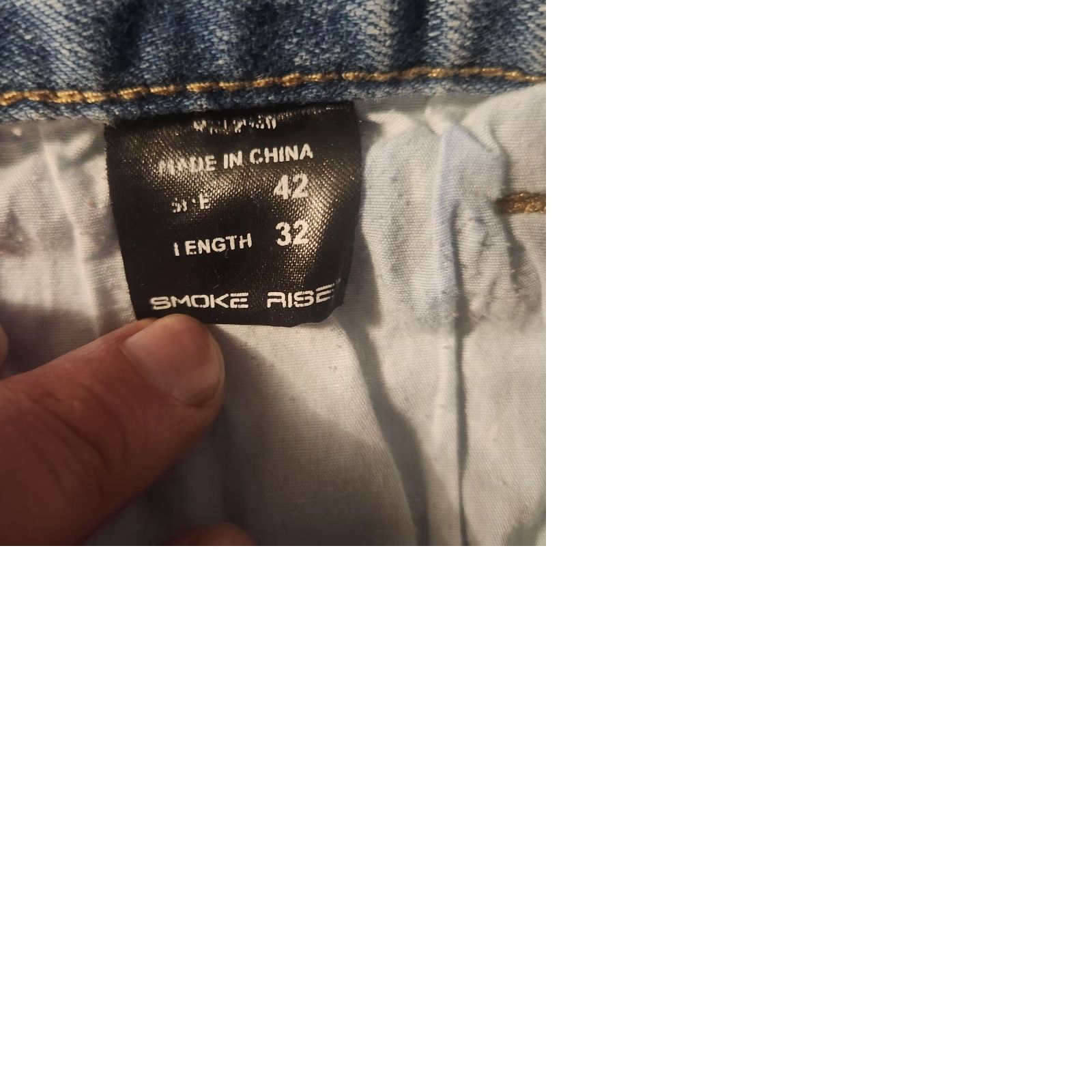 Vintage Smoke Rise Jeans Mens 42x32 Blue Slim Fit Distressed Light Wash Zip Fly Stretch Denim MENS Jeans Blue Slim Tapered 42x32 Size US 42 / EU 58 - 9 Thumbnail