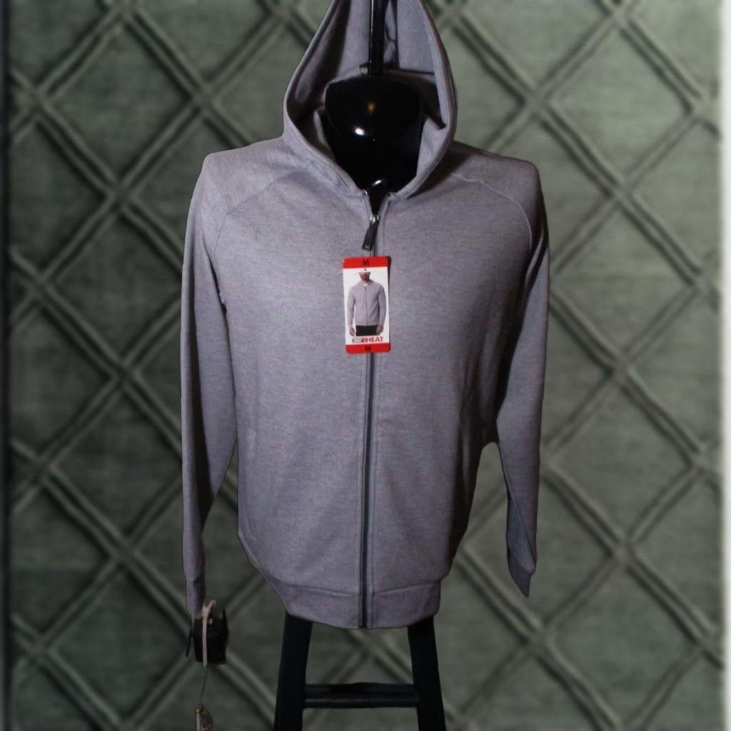 32 Degrees HEAT Gray Full Zip Hooded Jacket Men's Size M NWT