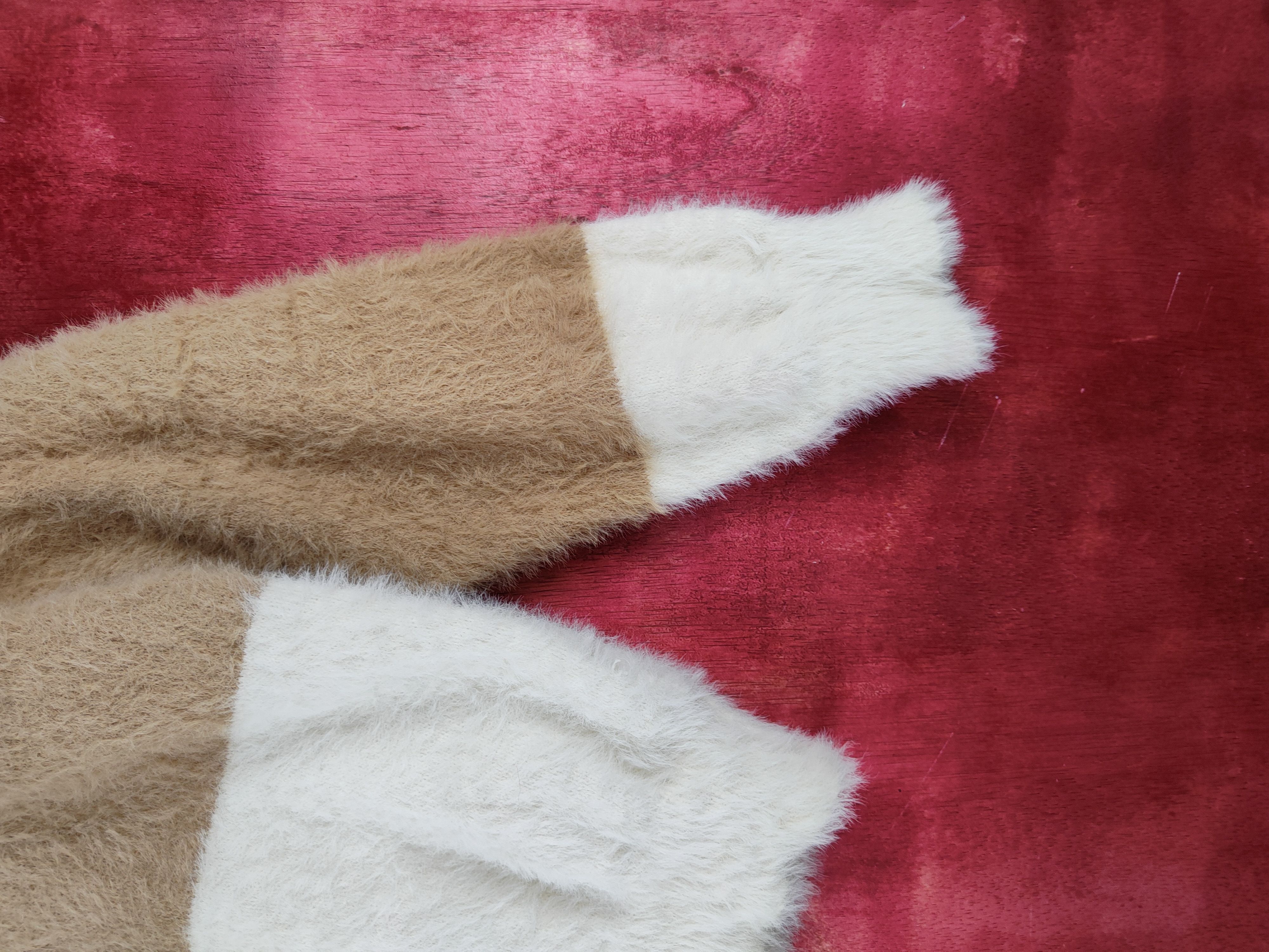Japanese Brand × Vintage Rope Picnic Brown Shag Shaggy Fur Mohair Knitwear #S2191 Size S / US 4 / IT 40 - 6 Thumbnail