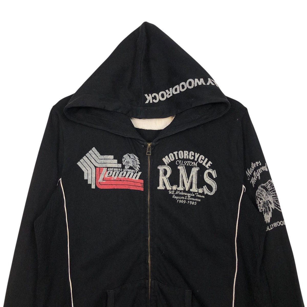 Japanese Brand Vintage R Spirit Motorcycle Graphic Zip Hoodie Black Size US L / EU 52-54 / 3 - 4 Thumbnail