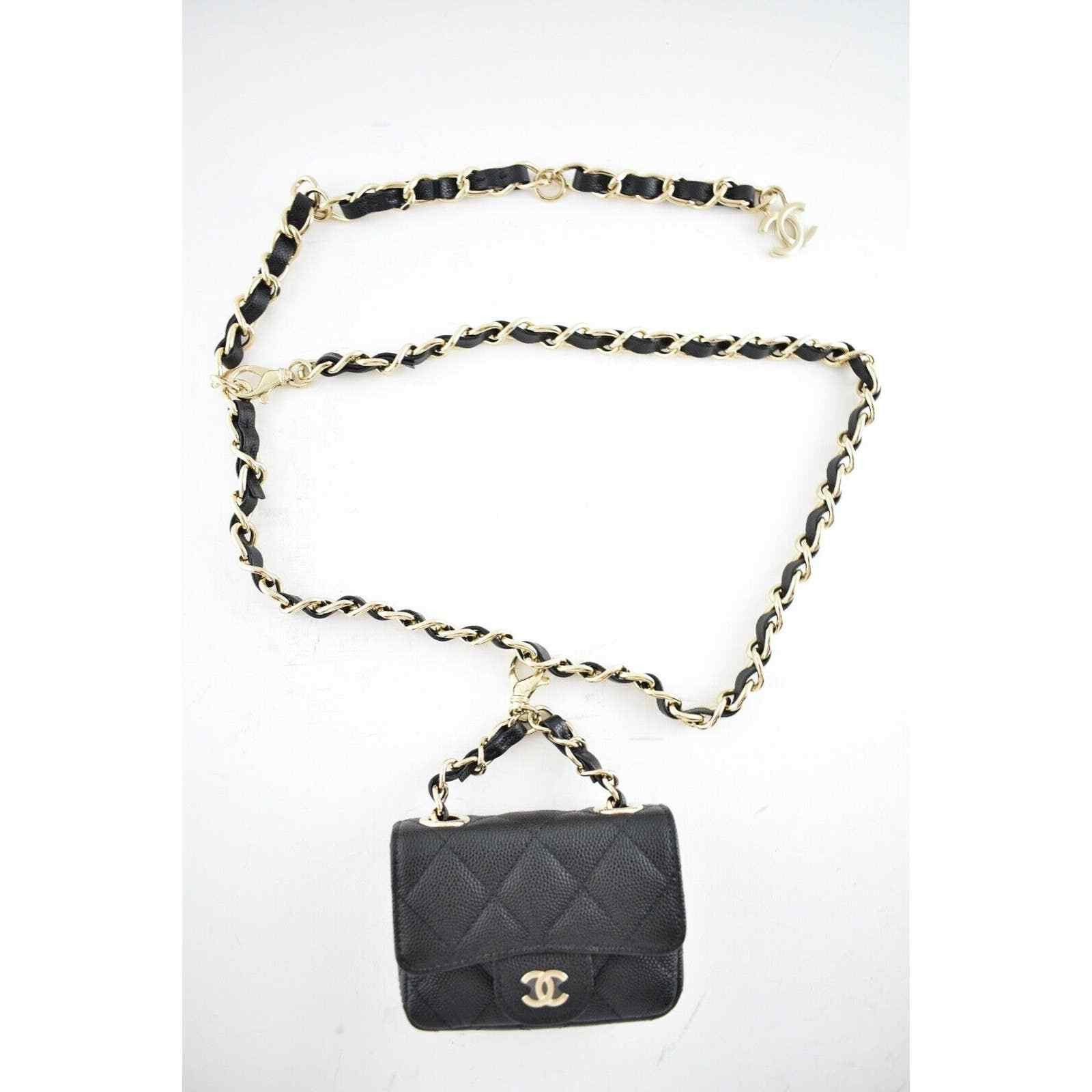 Chanel Chanel Mini Chain Classic Gold Card Belt Waist Necklace Bag Size ONE SIZE - 5 Thumbnail