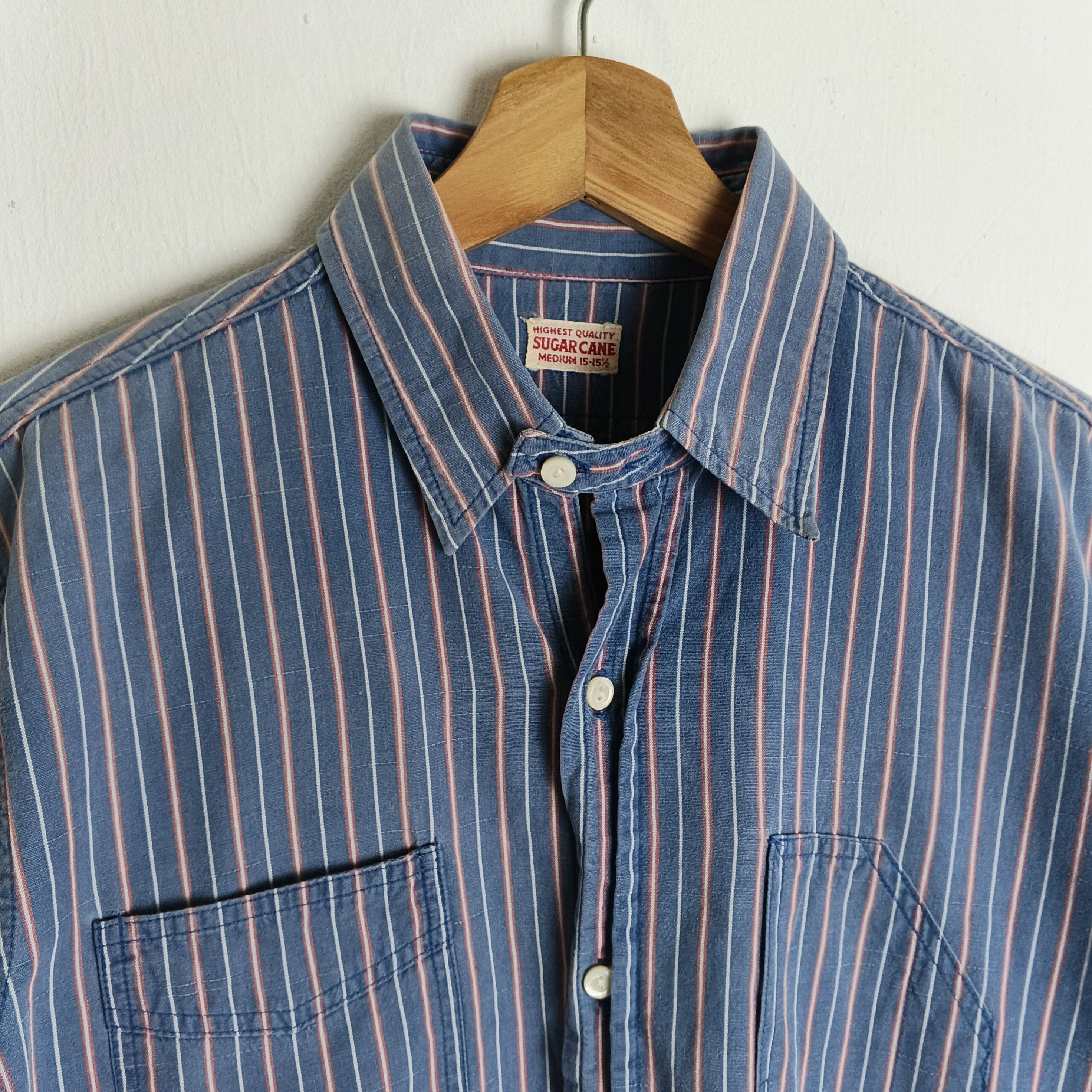 Sugar Cane Vintage Sugar Cane Striped Western Shirt Toyo Enterprise Size US M / EU 48-50 / 2 - 2 Thumbnail