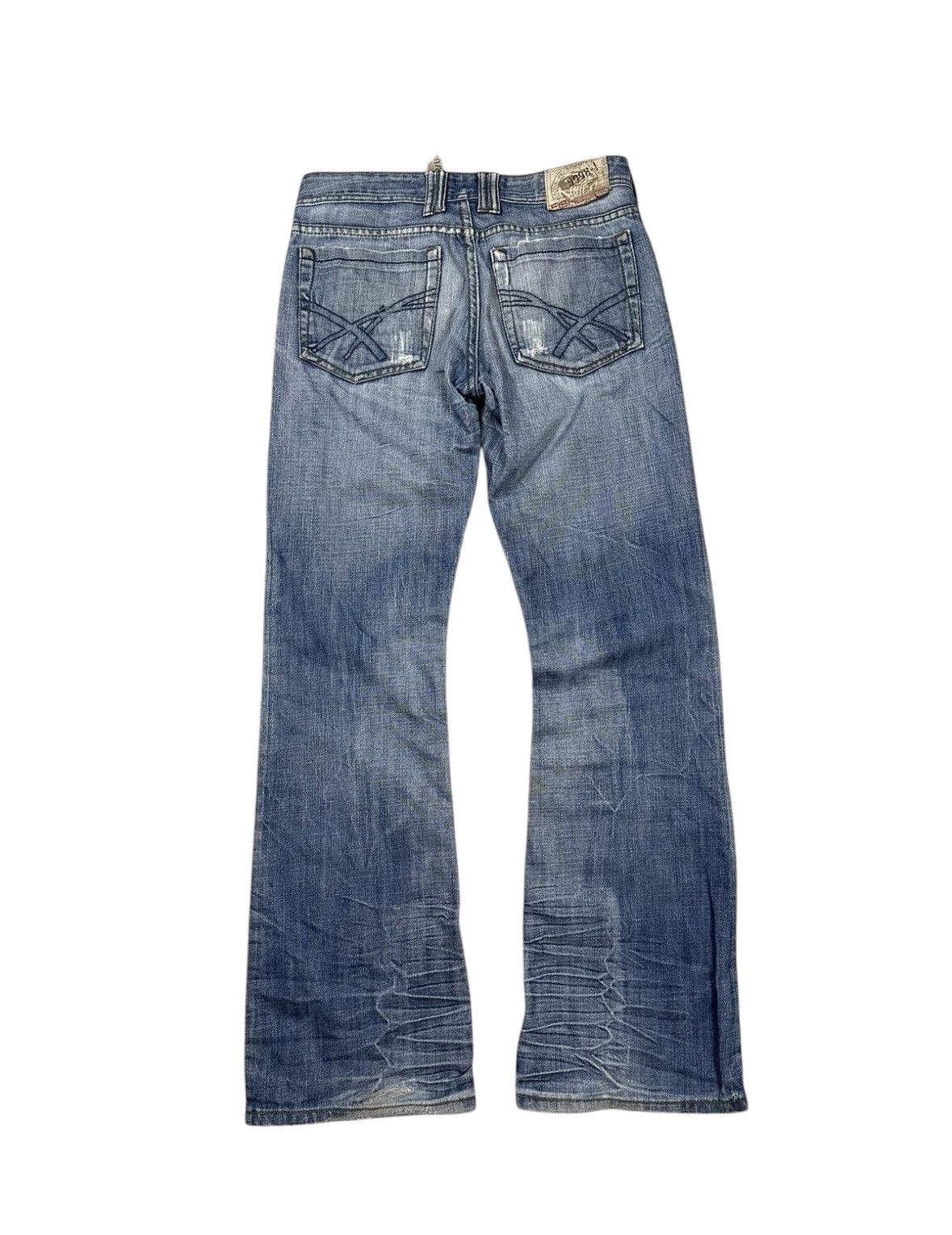 Japanese Brand × Vintage Vintage y2k Distressed Flare Denim Pants Jeans Baggy Size US 32 / EU 48 - 7 Thumbnail