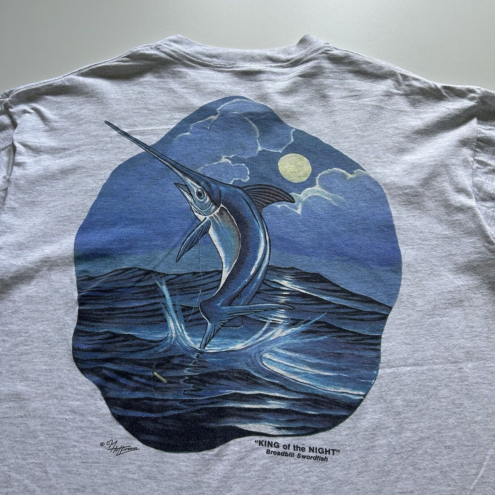 Vintage Vintage 90s Sword Fish Ocean Animal Graphic T Shirt Large Size US L / EU 52-54 / 3 - 2 Thumbnail
