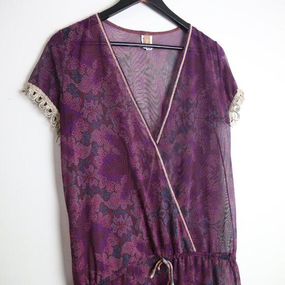 Other Maaji Danza Swimsuit Multicolor Floral Short Sleeve Coverup Size S / US 4 / IT 40 - 2 Thumbnail