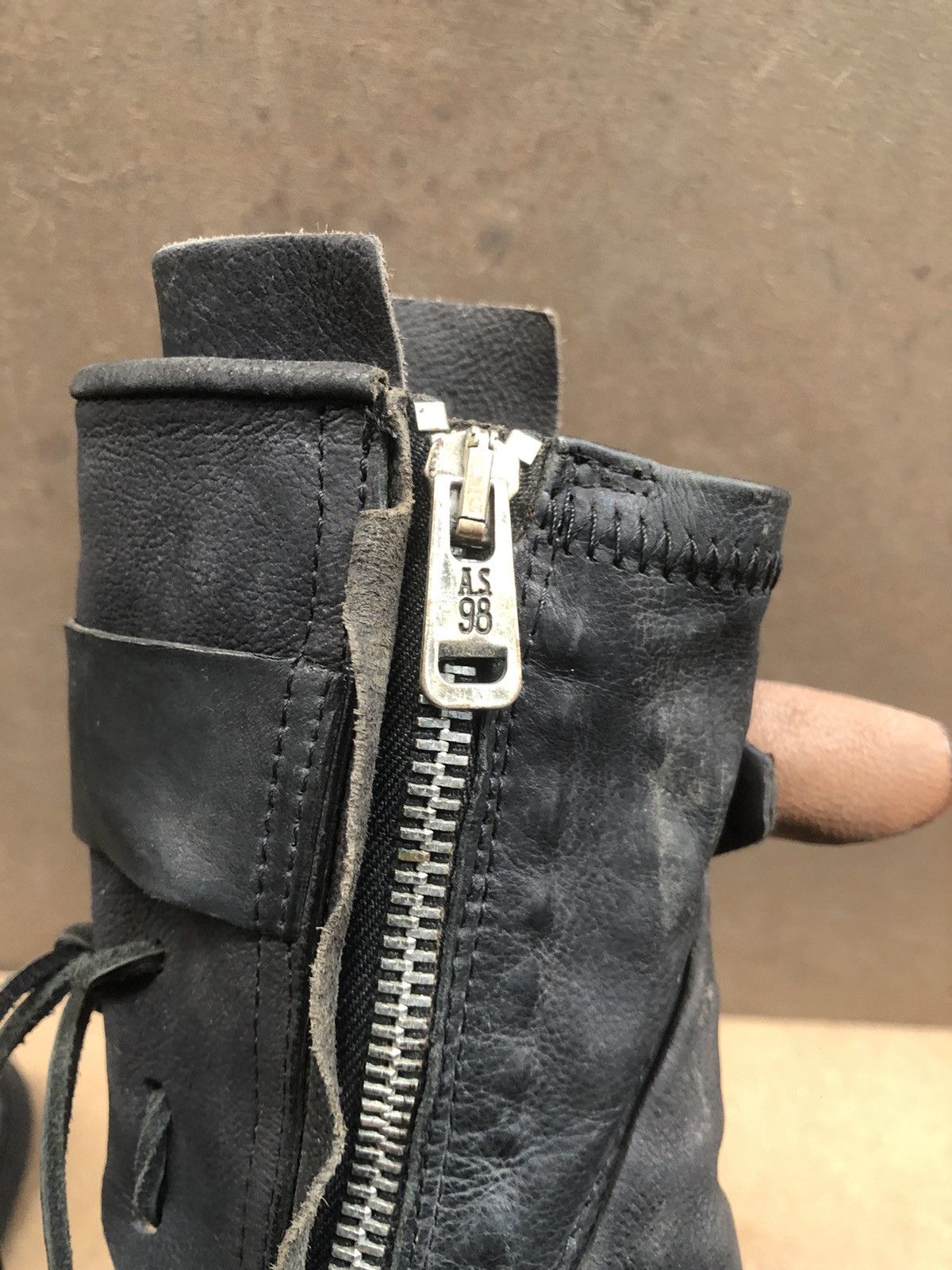 A.S.98 A.S 98 Grey Leather Women’s Boots Size 38 Size US 8 / IT 38 - 17 Thumbnail