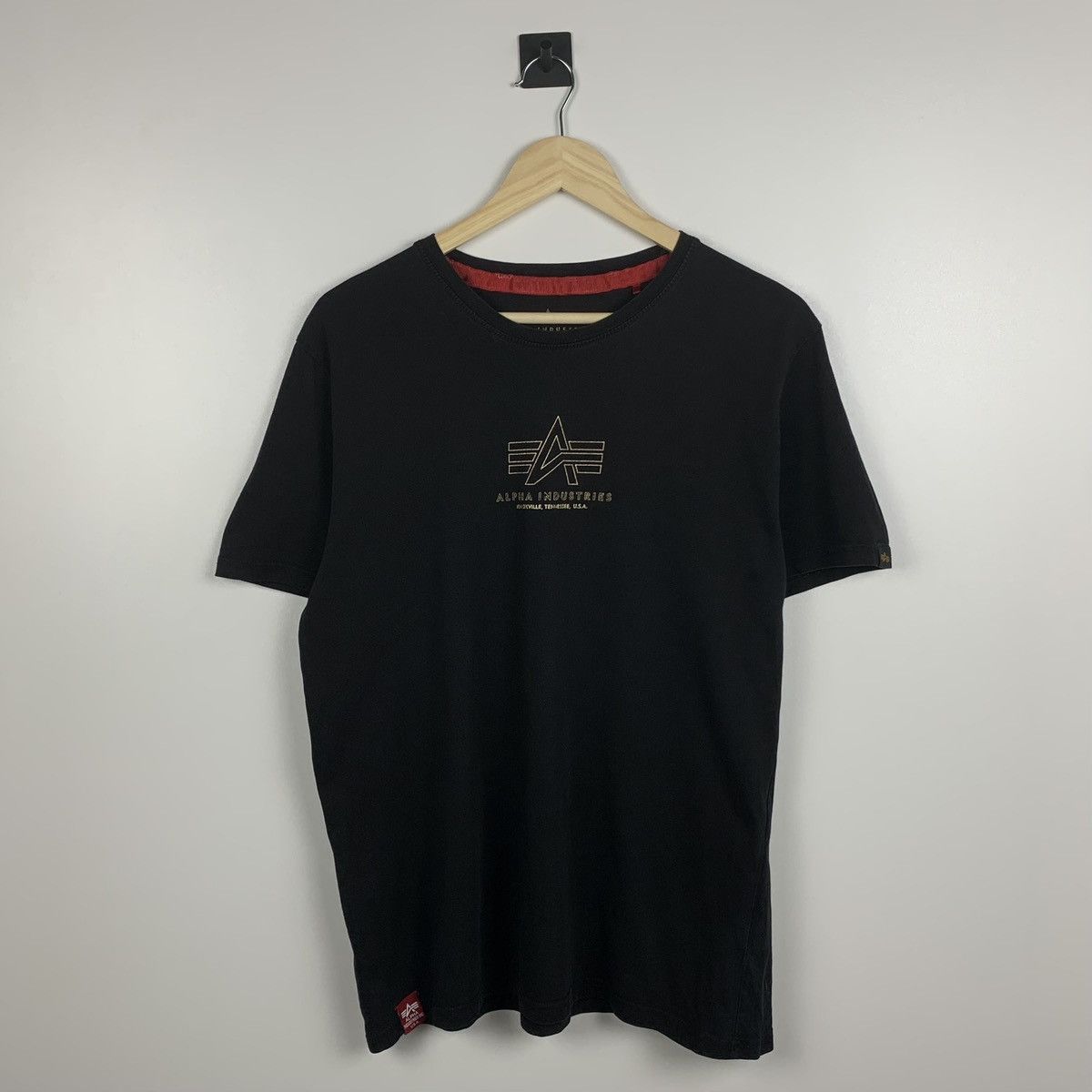 Alpha Industries Alpha Industries Big Logo Tee Y2K USA Military Designer Size US L / EU 52-54 / 3 - 1 Thumbnail