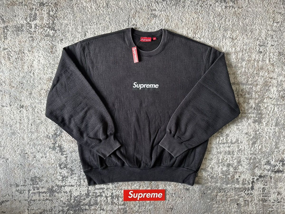 Supreme SUPREME WASHED BOX LOGO CREWNECK SS25 Size US XL / EU 56 / 4 - 1 Thumbnail