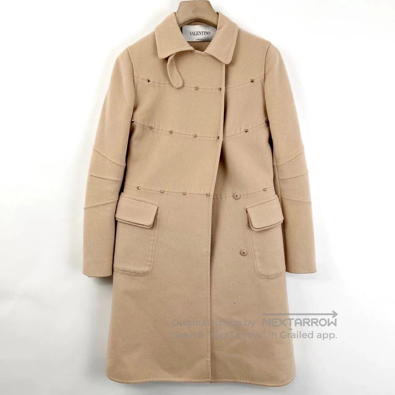 Valentino Valentino Long Beige Wool Coat. Size M / US 6-8 / IT 42-44 - 1 Thumbnail