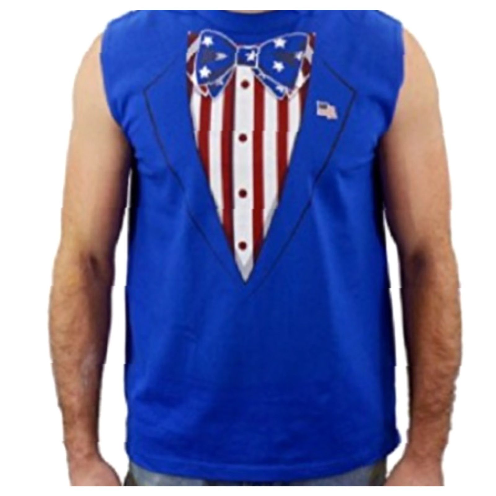 Emerica VINTAGE Ann Arbor T-shirt Co. Sleeveless T-Shirt Men L Blue Patriotic Freedom Biceps Liberty Size US L / EU 52-54 / 3 - 4 Thumbnail