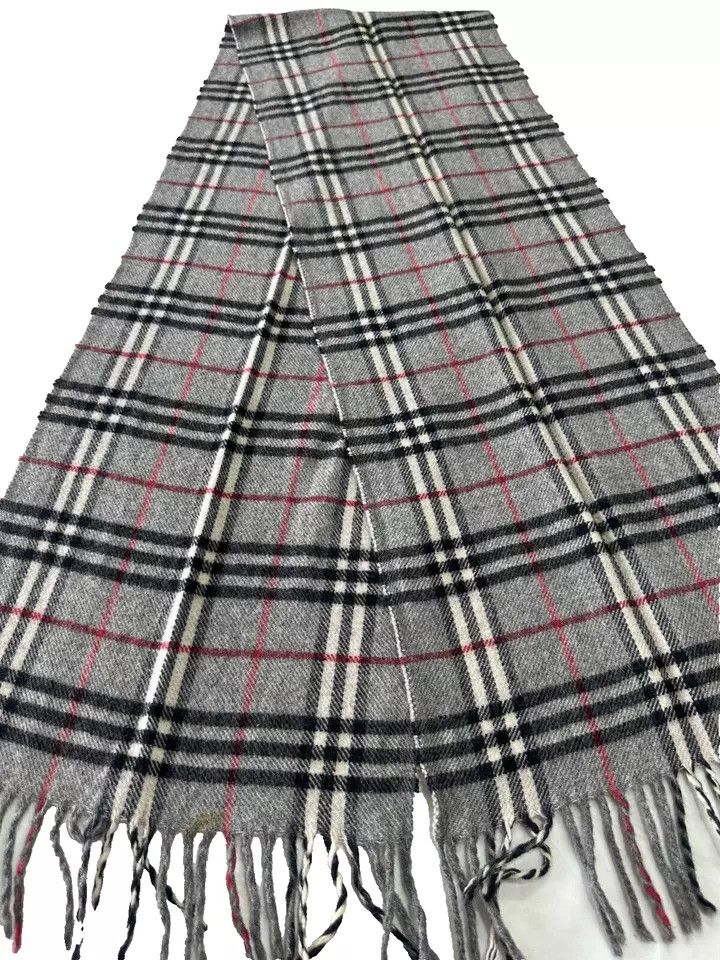 Burberry Burberry Classic Check Grey 100% Lambswool Unisex Scarf Size ONE SIZE - 2 Thumbnail