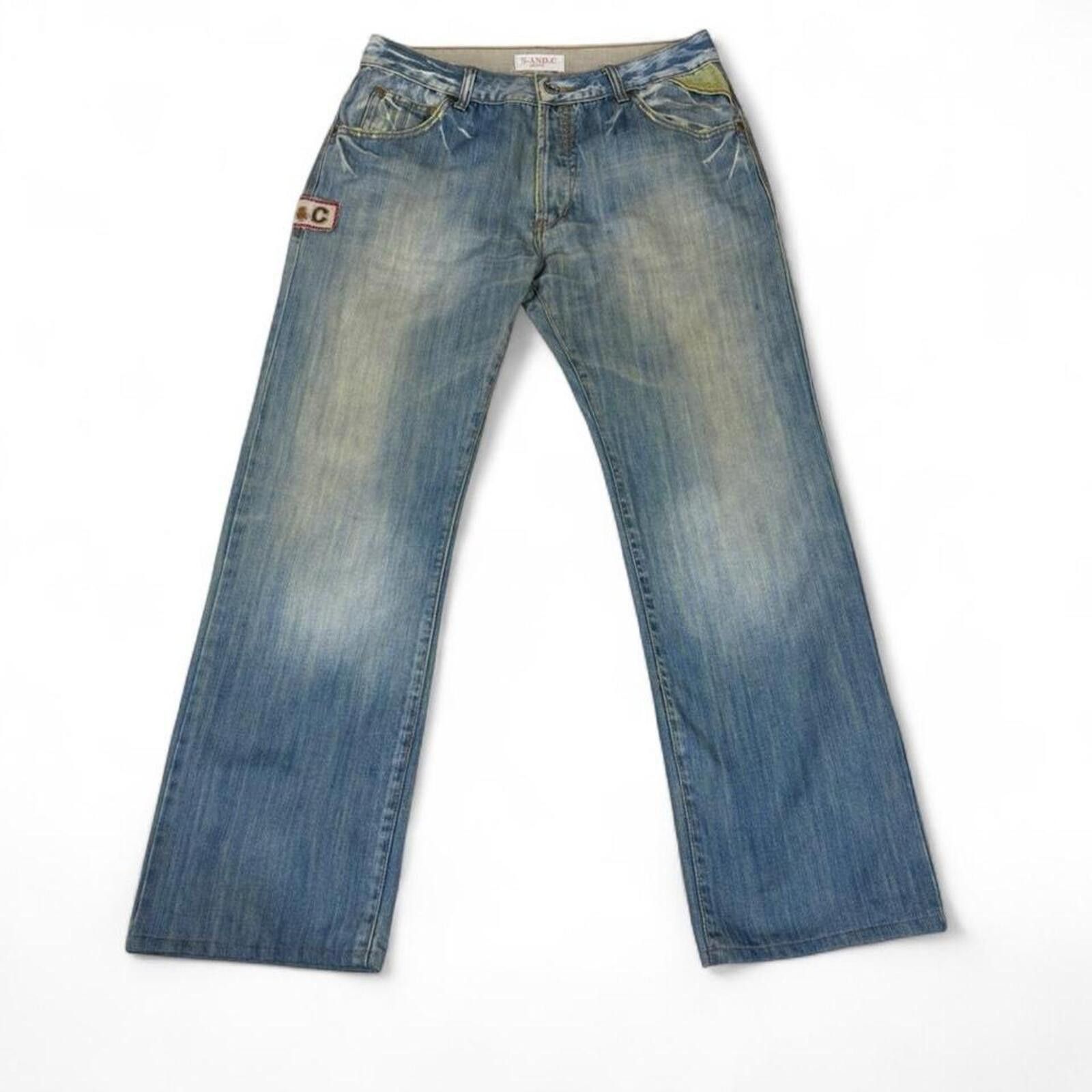 Other Y2K Vintage S-AND-C unique light weight denim jeans Size 33" - 4 Thumbnail