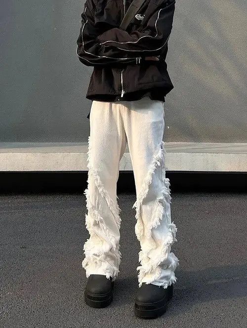 VIBE Opium White Distressed Denim Jeans Size US 32 / EU 48 - 4 Thumbnail
