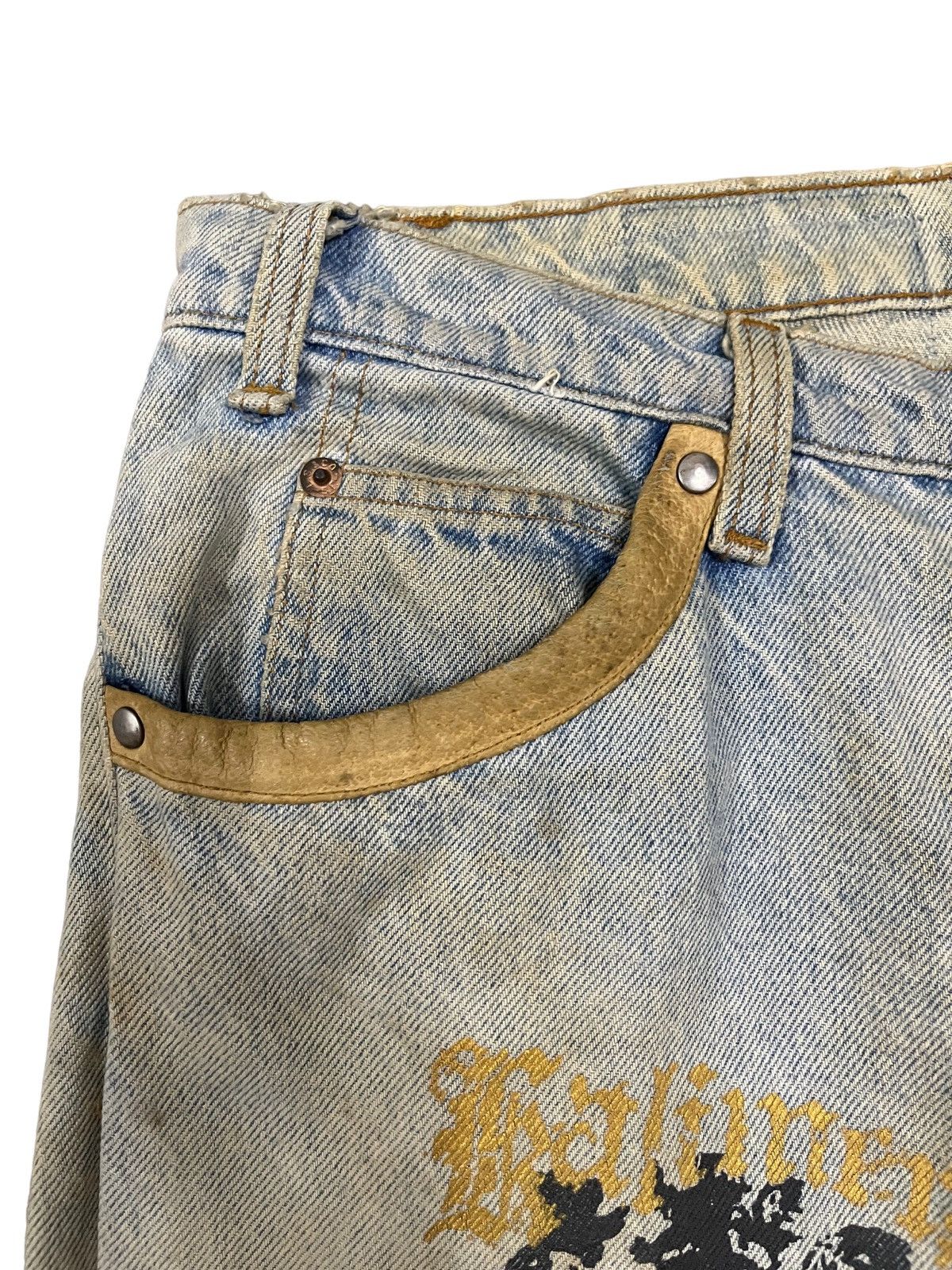 POST ARCHIVE FACTION (PAF) Vintage Levi’s Kalimera Bondage Punk Denim Size US 33 - 4 Thumbnail