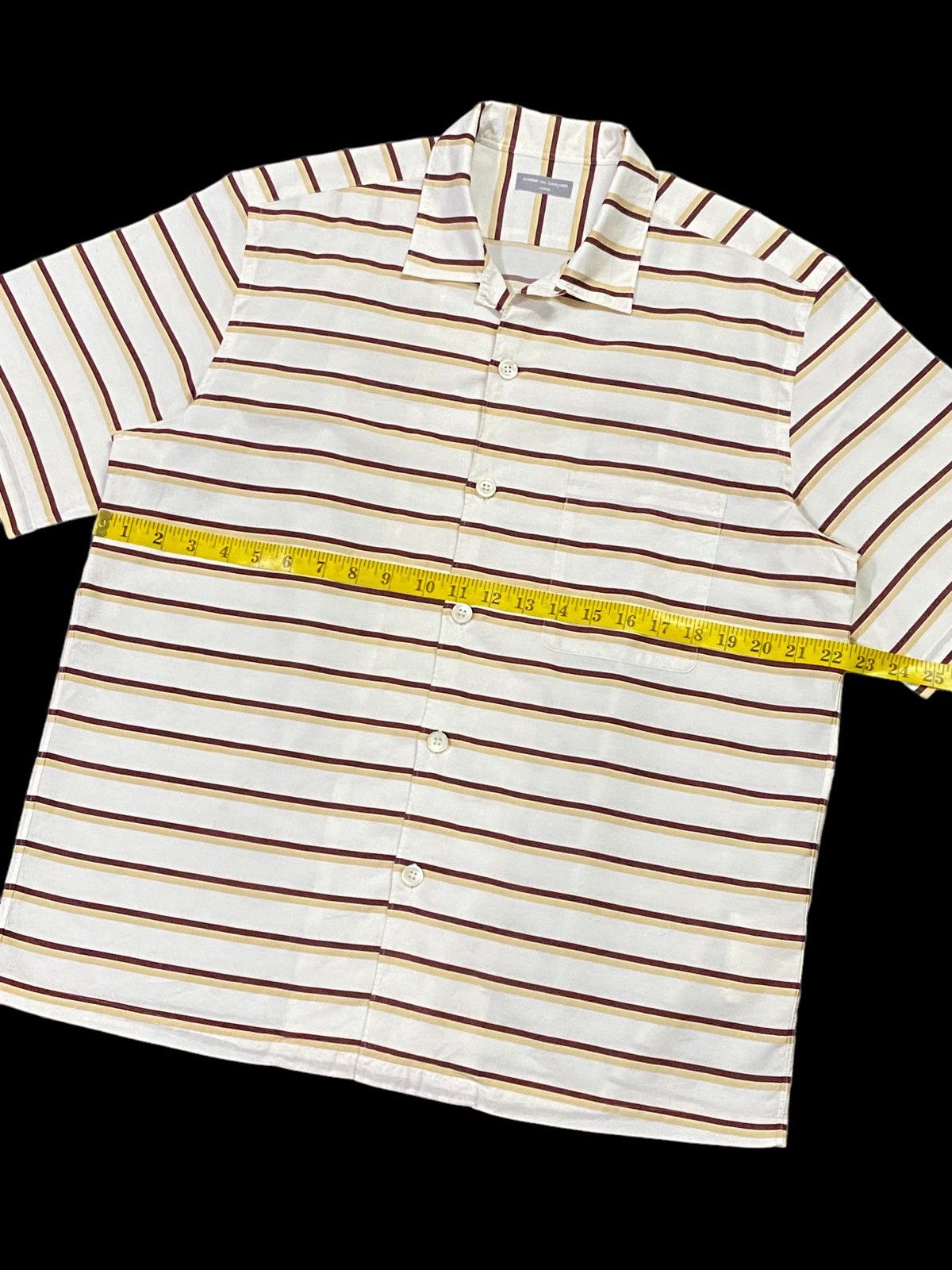 Comme des Garcons Homme AD 2002 Comme Des Garçons Homme Striped Shorts Sleeve Shirts Size US M / EU 48-50 / 2 - 4 Thumbnail