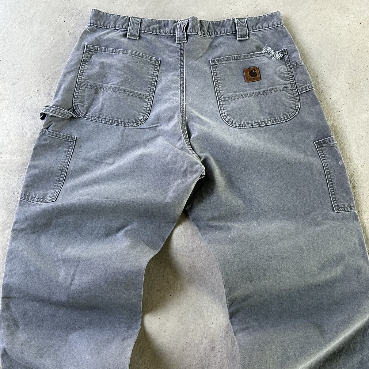Carhartt × Vintage (36x30) Vintage Distressed Faded Carhartt Carpenter Pants Size US 36 / EU 52 - 6 Thumbnail