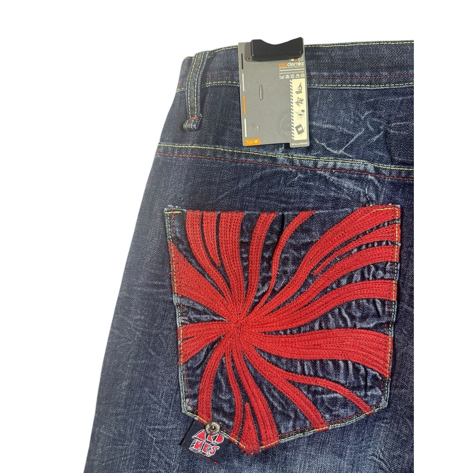 Akademiks Vintage Akademiks Jeans Mens S 36 Blue Denim Baggy Wide Leg Size US 36 / EU 52 - 5 Thumbnail