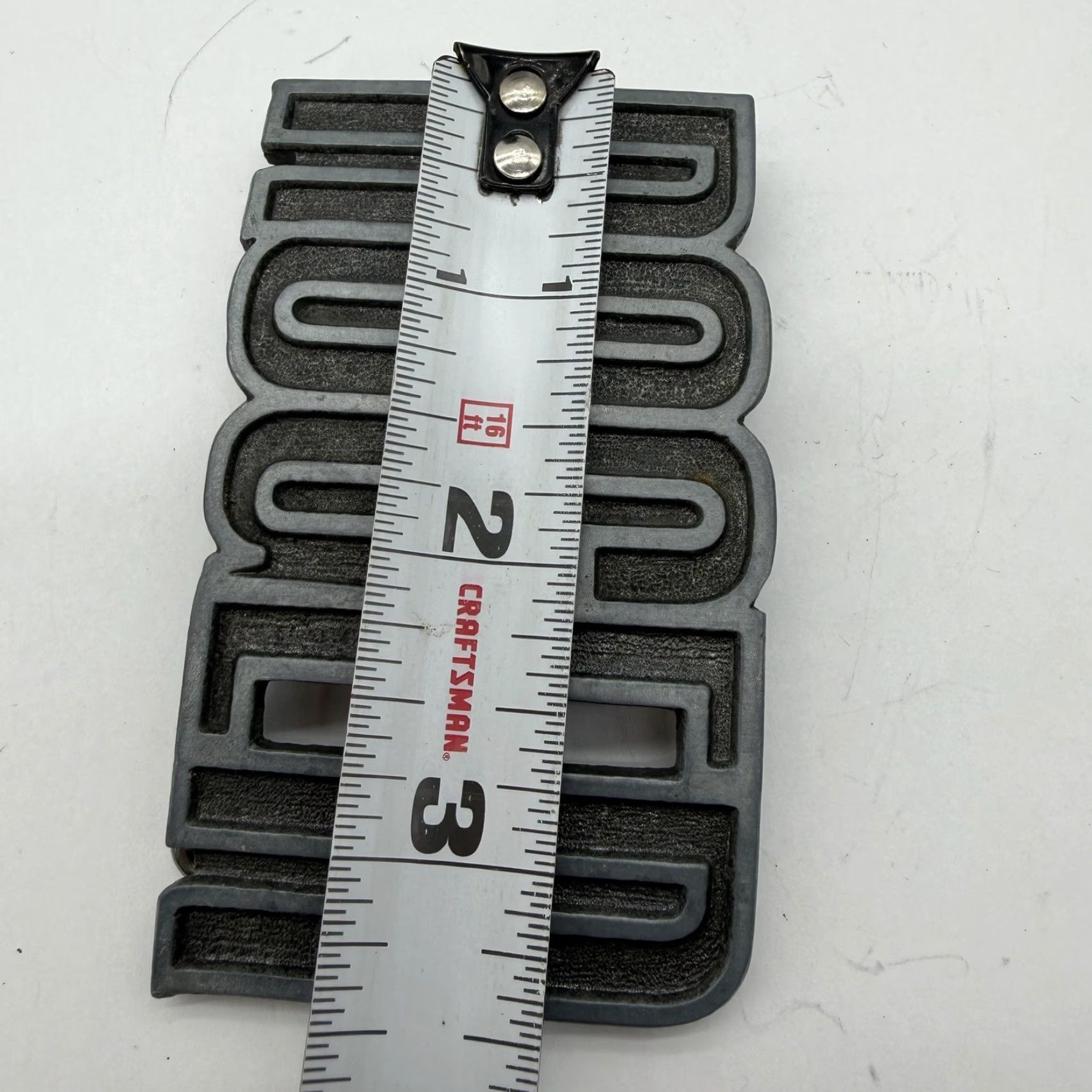 Vintage VINTAGE Roger Brass Belt Buckle Pewter Tone Men 1970s Letters Numbers & Symbols Belt Buckle Roger Mens Belt Buckle Size ONE SIZE - 3 Thumbnail