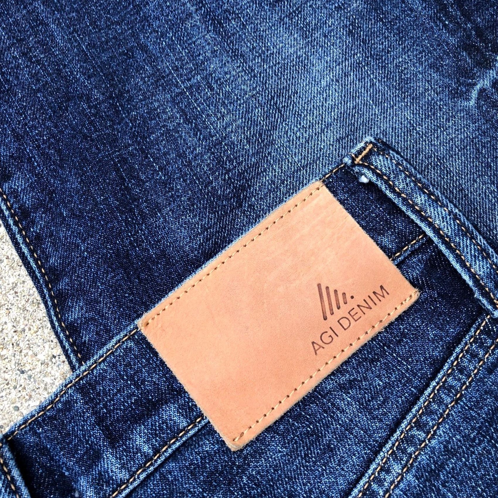 Denime AGI DENIM Jeans Men's 28 x 28 Dark Wash Blue Button Fly Vintage? Size US 28 / EU 44 - 5 Thumbnail