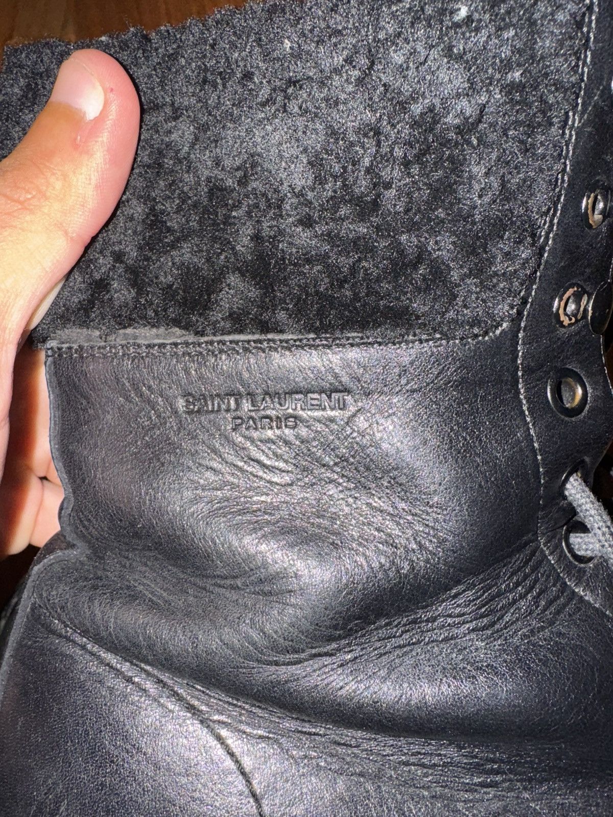 Saint Laurent Paris SAINT LAURENT PARIS SHEARLING TREKKER BOOT Size US 9 / EU 42 - 11 Thumbnail