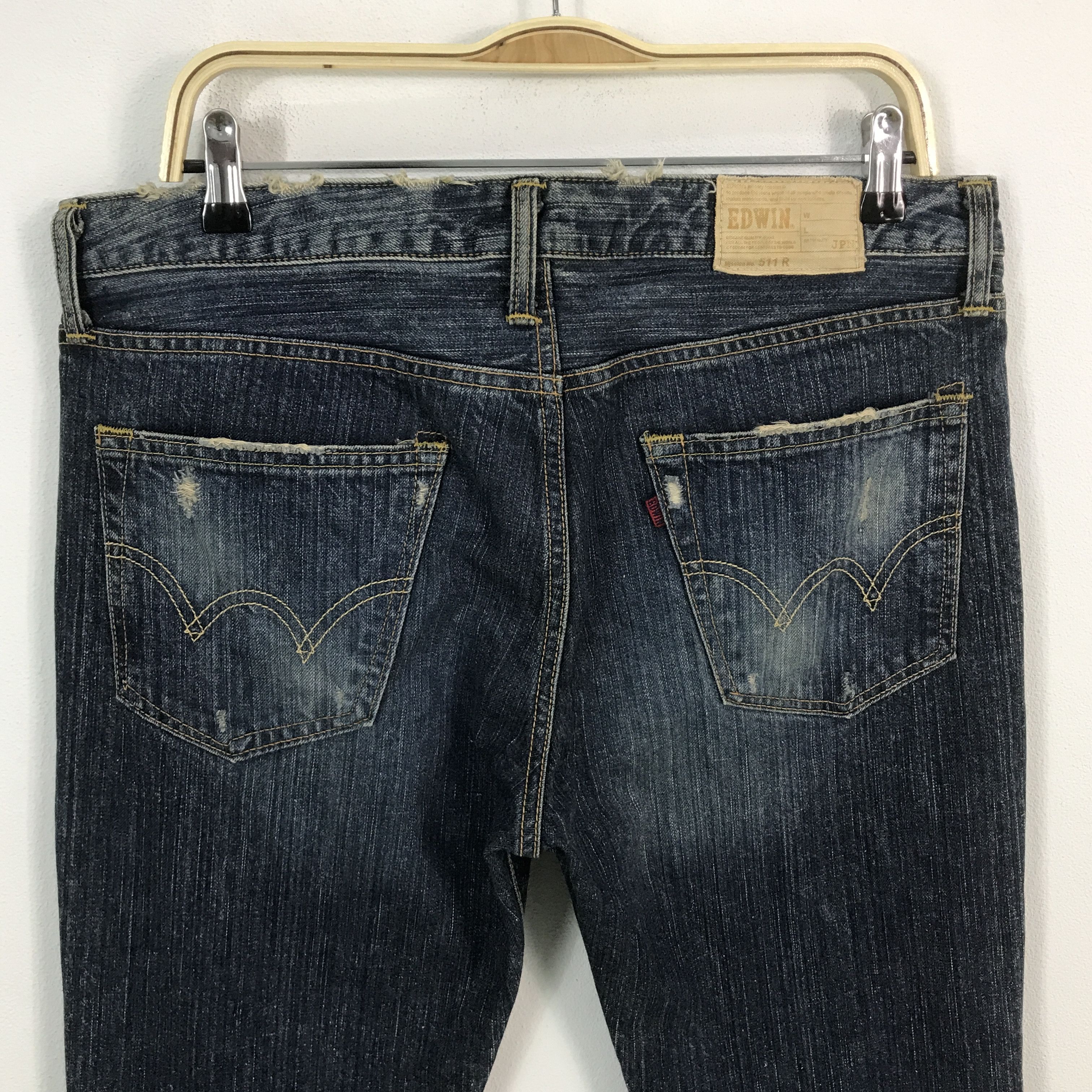 Edwin × Japanese Brand Flared edwin Japan bootcut distressed jeans Size US 34 / EU 50 - 5 Thumbnail