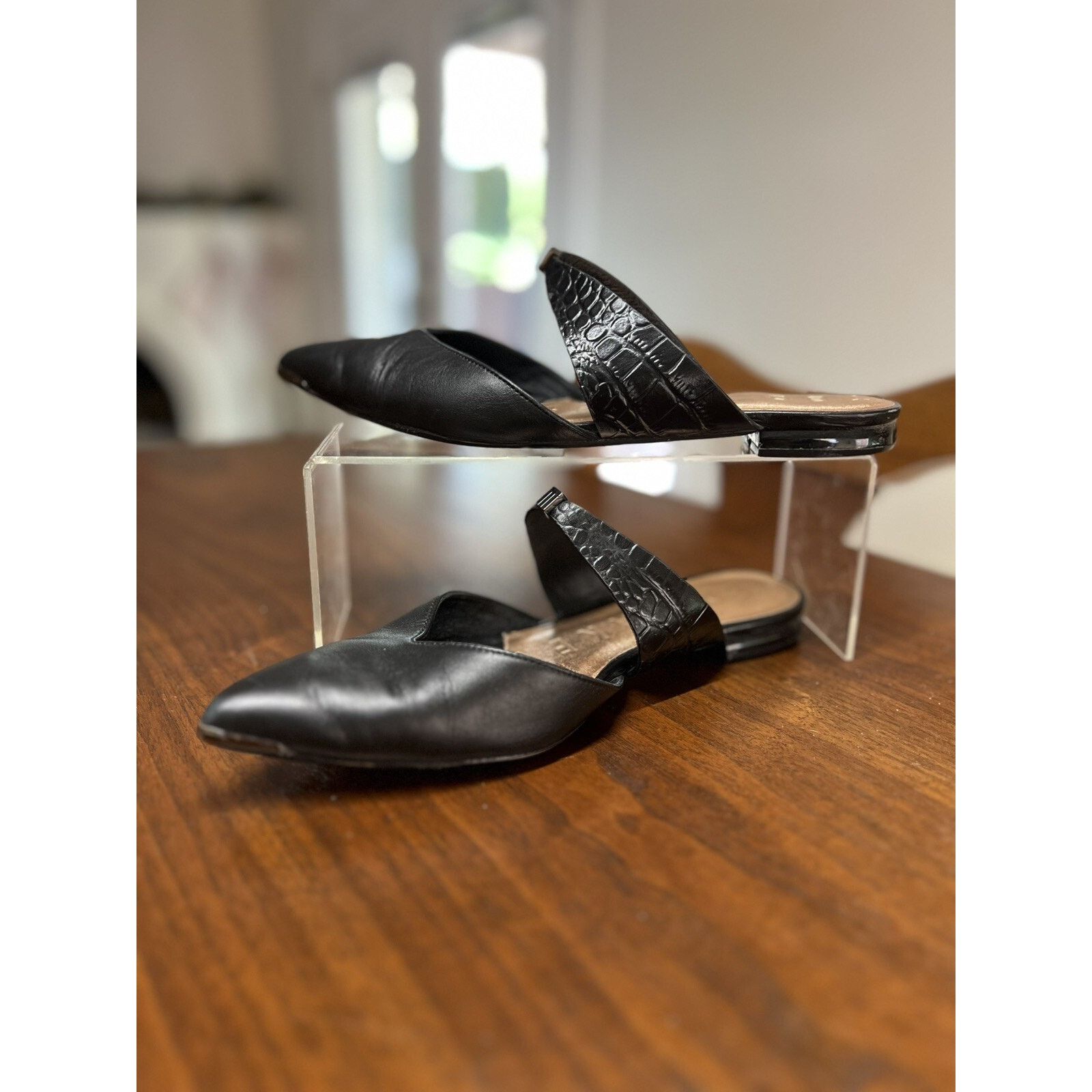 Ted Baker Ted Baker 6.5 Oryla Pointed Toe Leather Mule Flats 37 EU Size US 6.5 / IT 36.5 - 4 Thumbnail