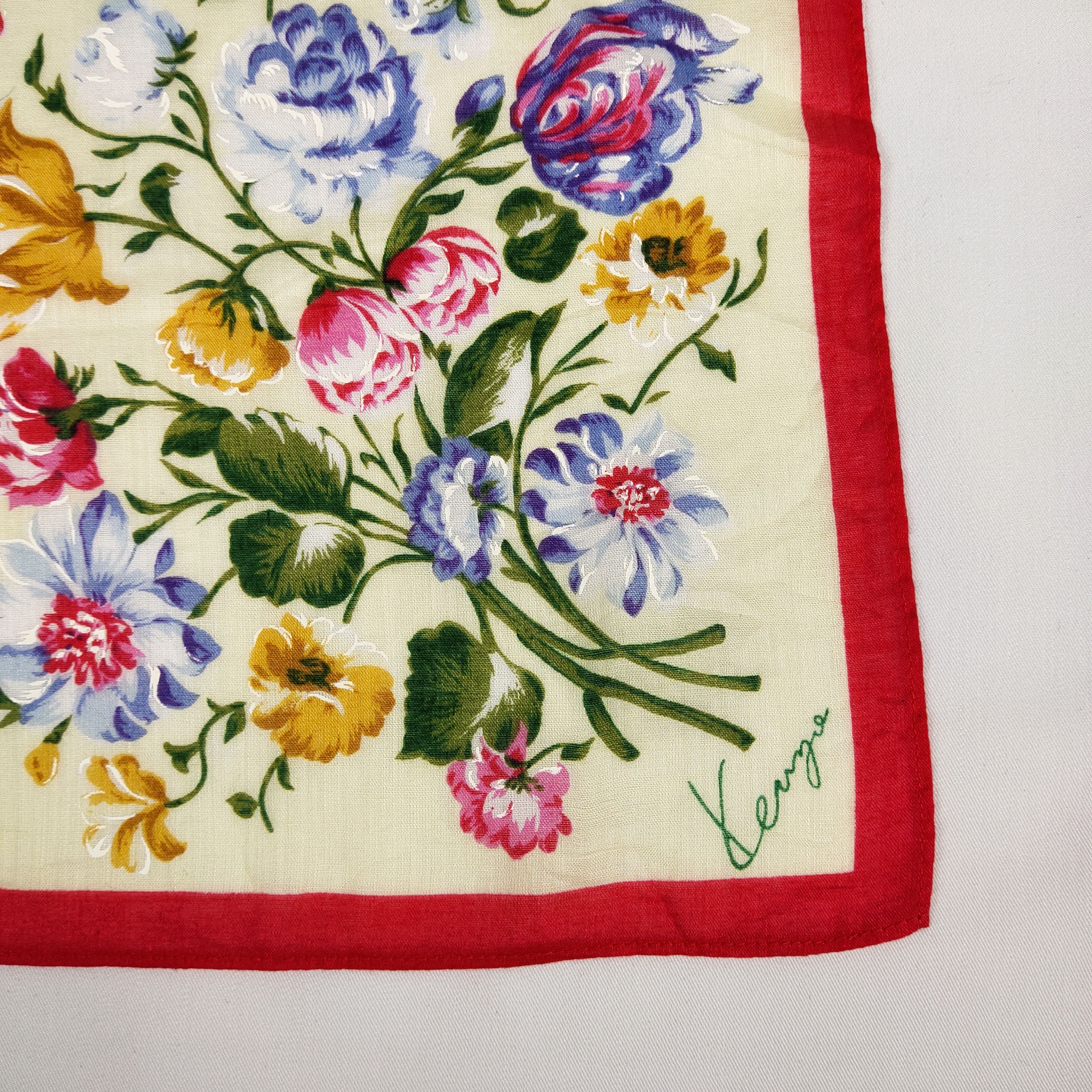 Kenzo × Vintage Kenzo Handkerchief / Neckerchief / Bandana FZ264 Size ONE SIZE - 5 Thumbnail