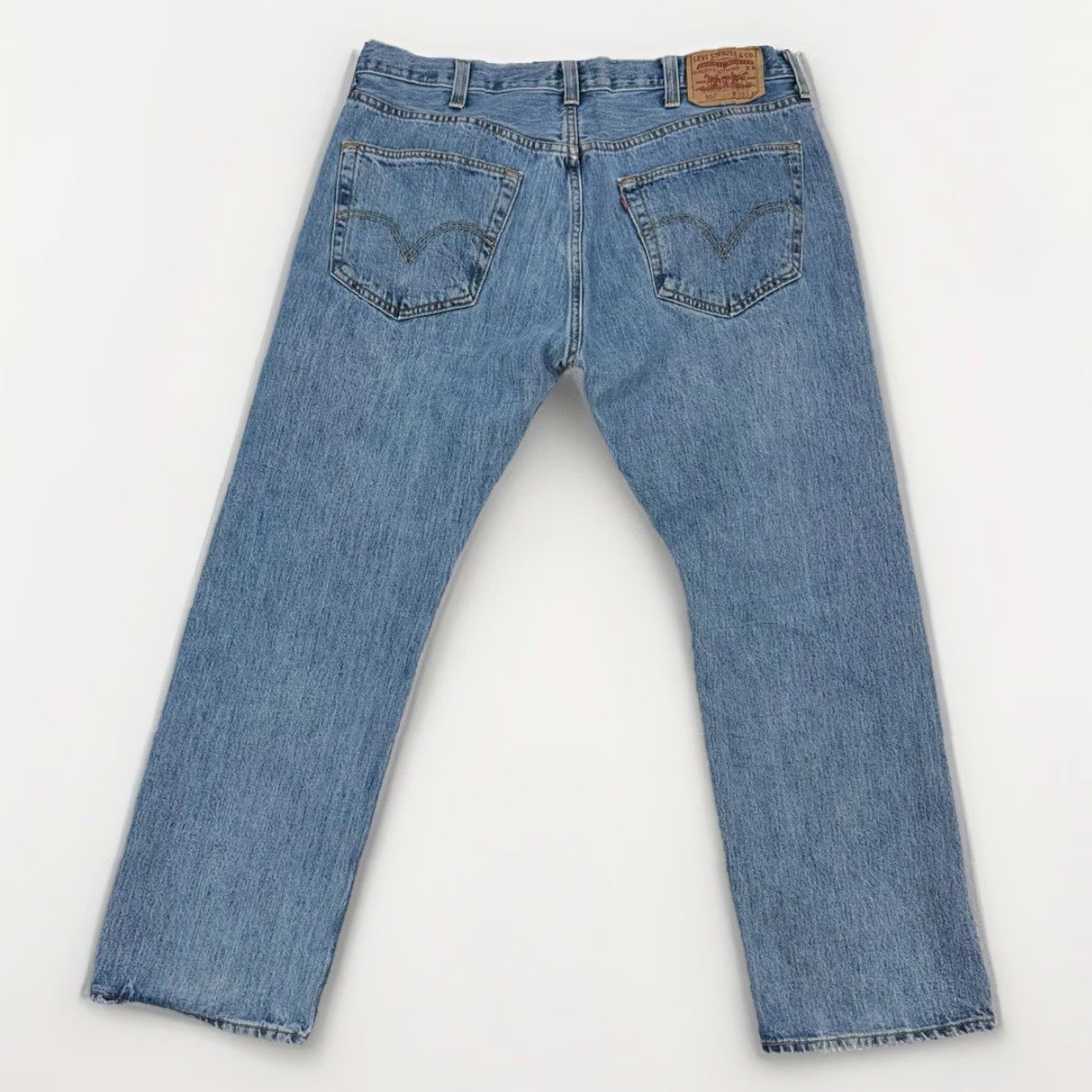 Levi's VINTAGE Levi’s 501 Jeans Denim Button Fly 90s Men’s 38x30 Blue Slim/Regular XX Selvedge Size US 38 / EU 54 - 2 Thumbnail