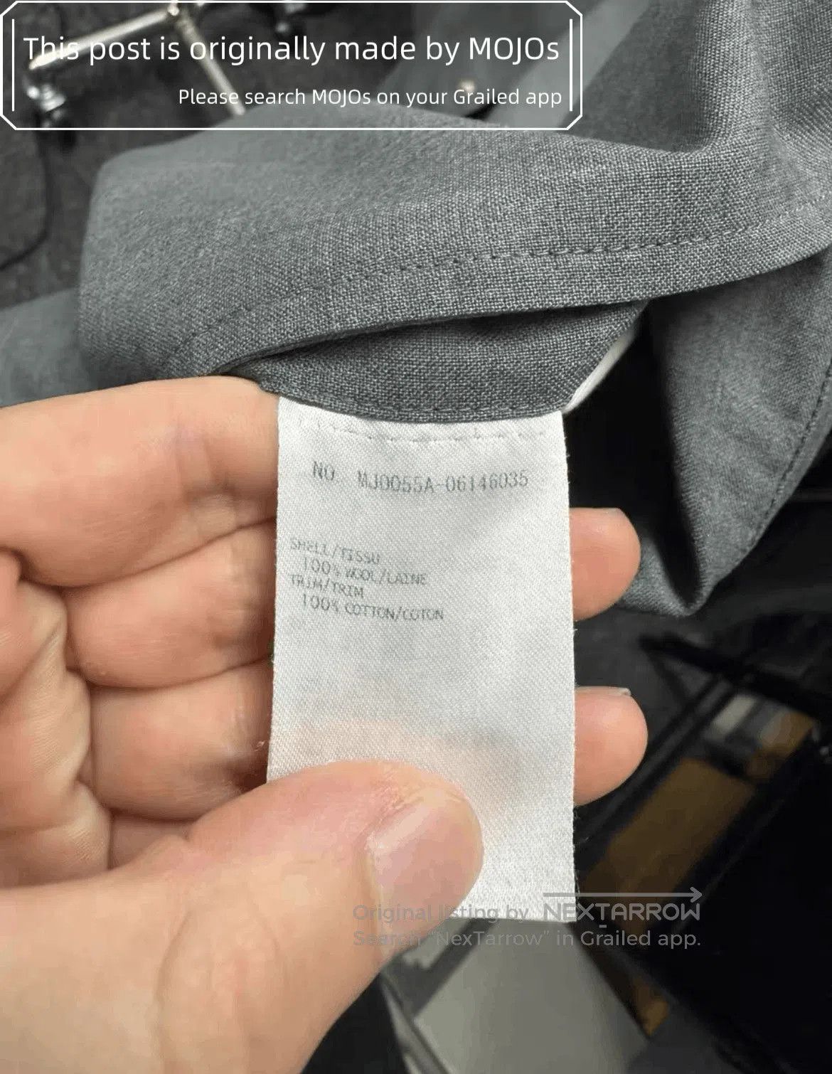 Thom Browne Sz 2 Thom Browne Four Stripe Gray Shirt Jacket. Size US M / EU 48-50 / 2 - 5 Thumbnail