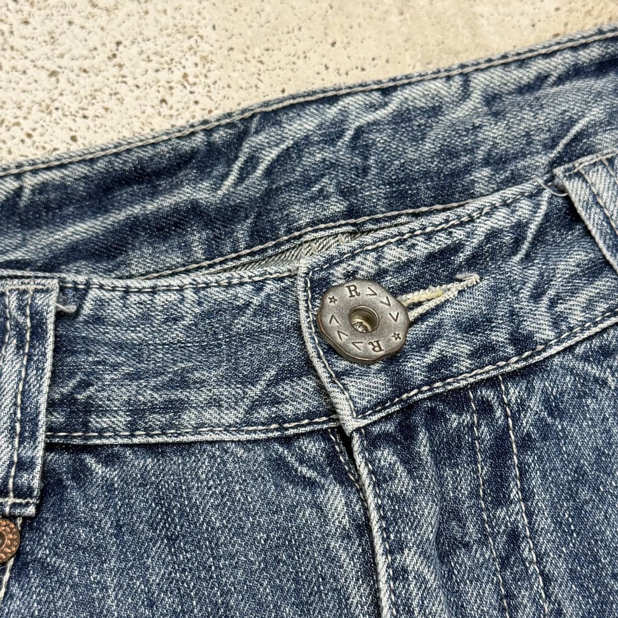 Japanese Brand Vintage Y2K Buckle Back Lightning i6w9 wash Denim Pants Size US 35 - 9 Thumbnail