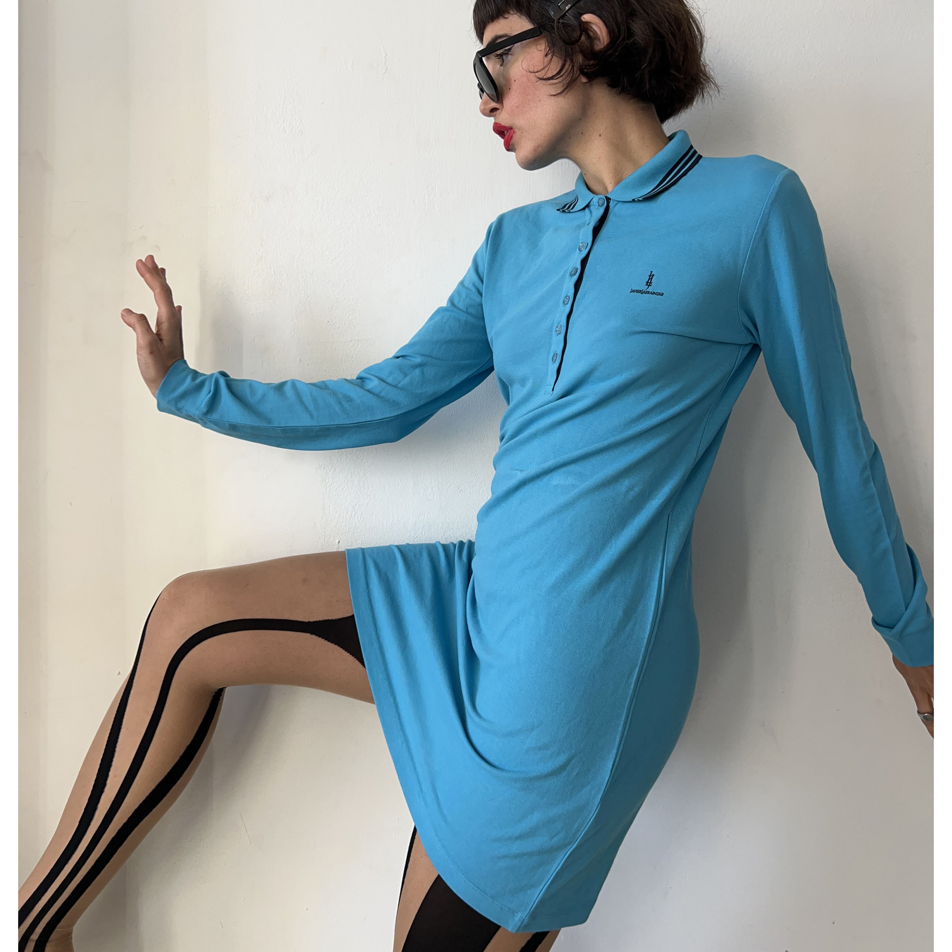Vintage Vintage blue mod polo dress Size L / US 10 / IT 46 - 5 Thumbnail