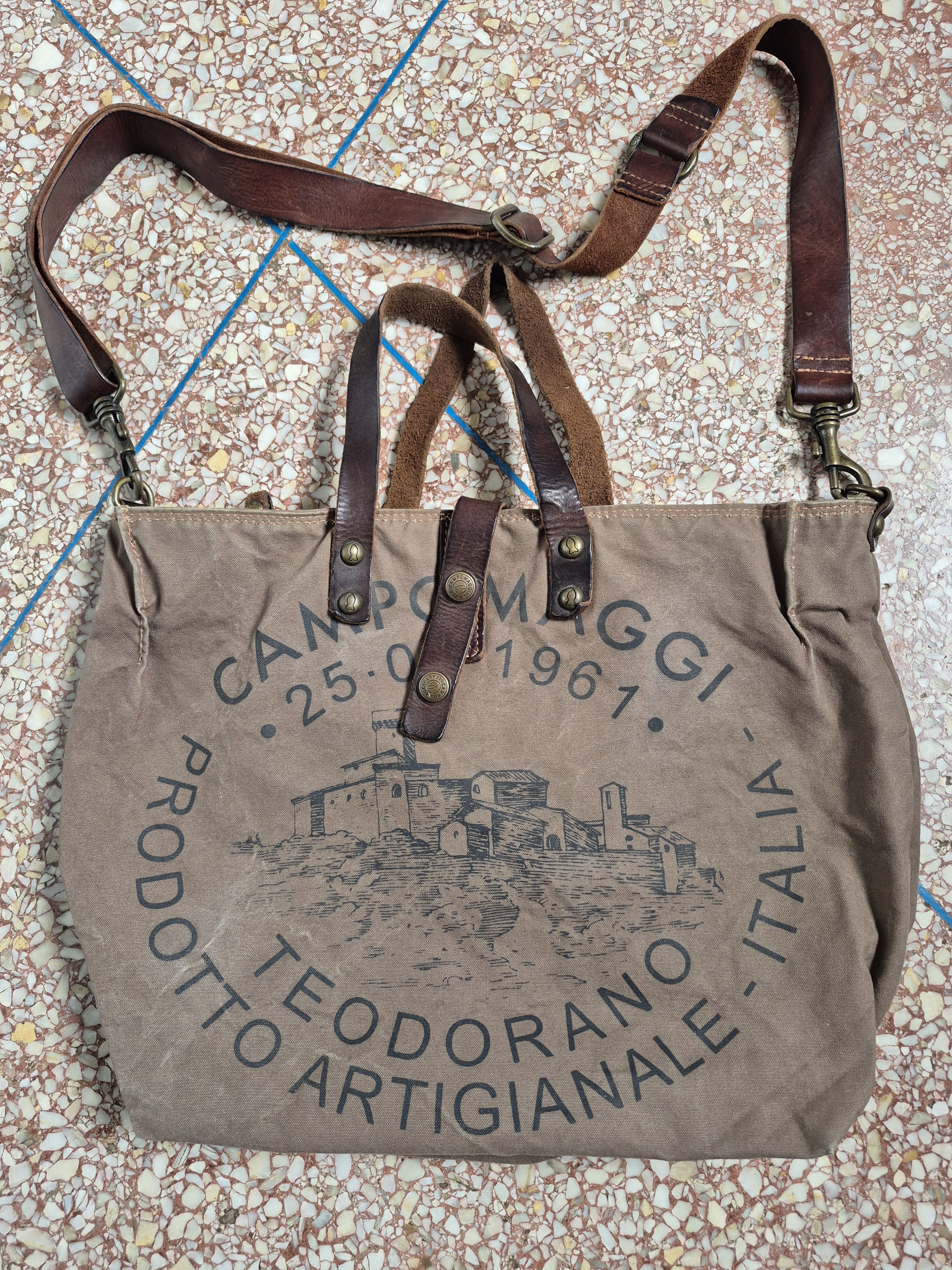 Campomaggi Vintage Campomaggi Teodorano Printed Canvas Leather Size ONE SIZE - 3 Thumbnail