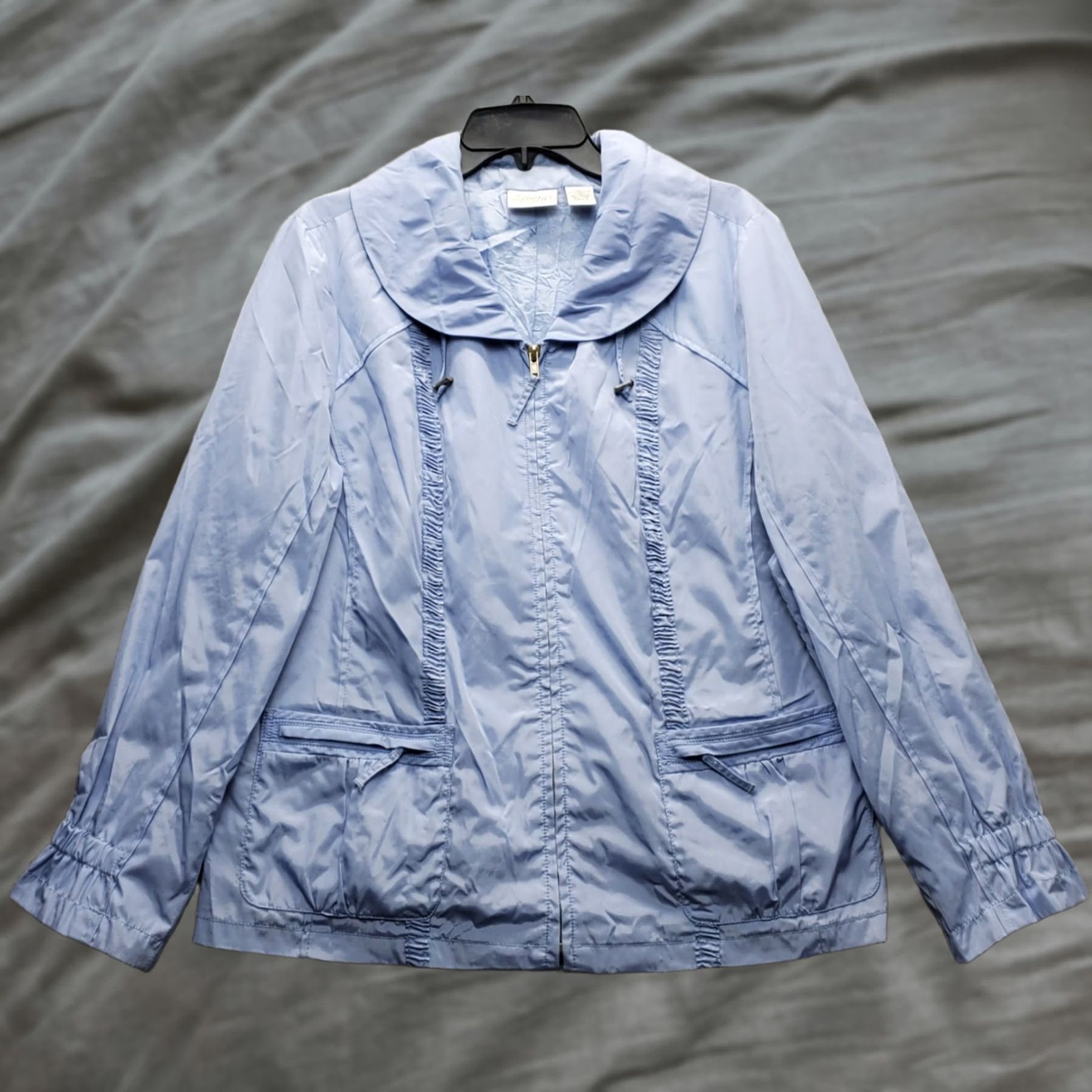 Vintage Zenergy by Chico's Periwinkle Fitted Jacket Womens Size 2 Blue Lined Collar Zip Front Jacket Size XS / US 0-2 / IT 36-38 - 1 Thumbnail