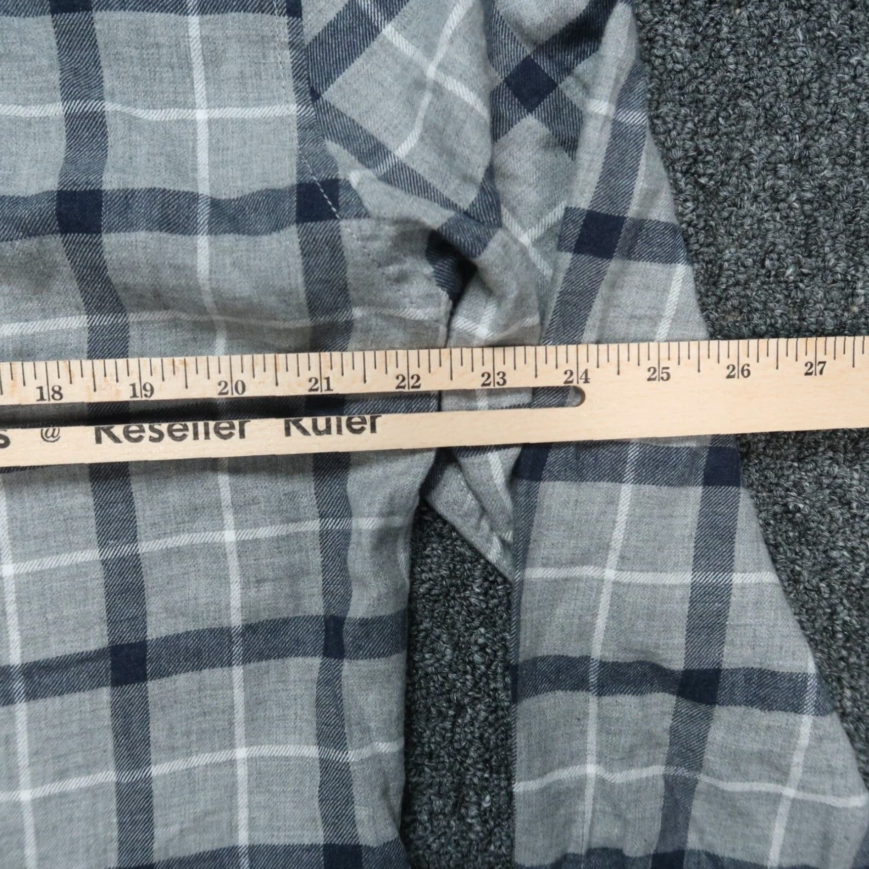 johnnie-O Johnnie O Shirt Mens Medium Light Gray Fischer Plaid Long Sleeve Button NWT Size US M / EU 48-50 / 2 - 6 Thumbnail