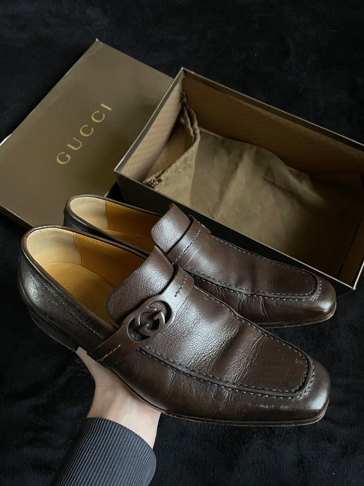 Gucci Vintage Loafers Gucci Leather Shoes Men's Size 41 | Grailed