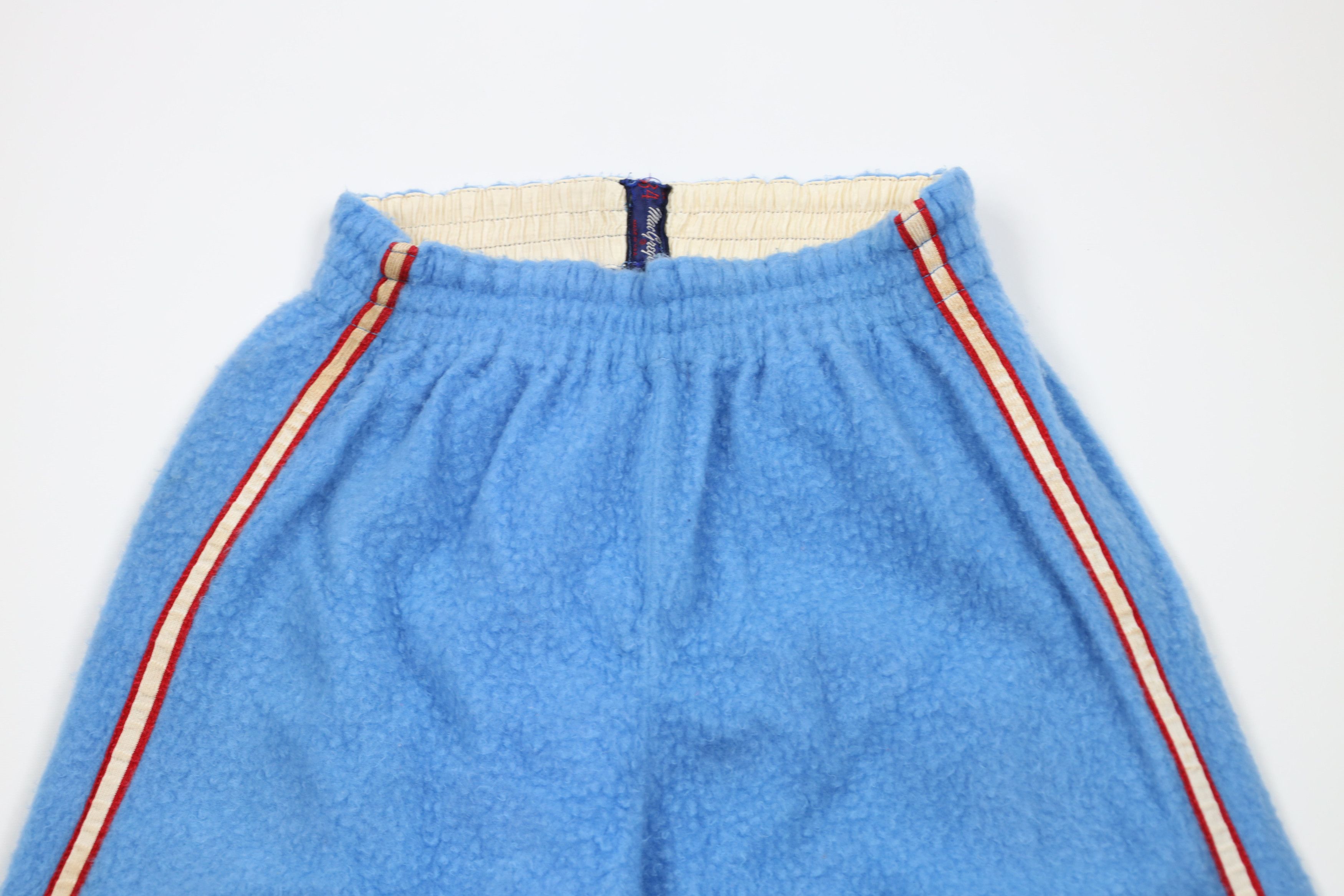 Vintage Vintage 50s MacGregor Striped Fleece Sweatpants Blue USA Size US 34 / EU 50 - 2 Thumbnail