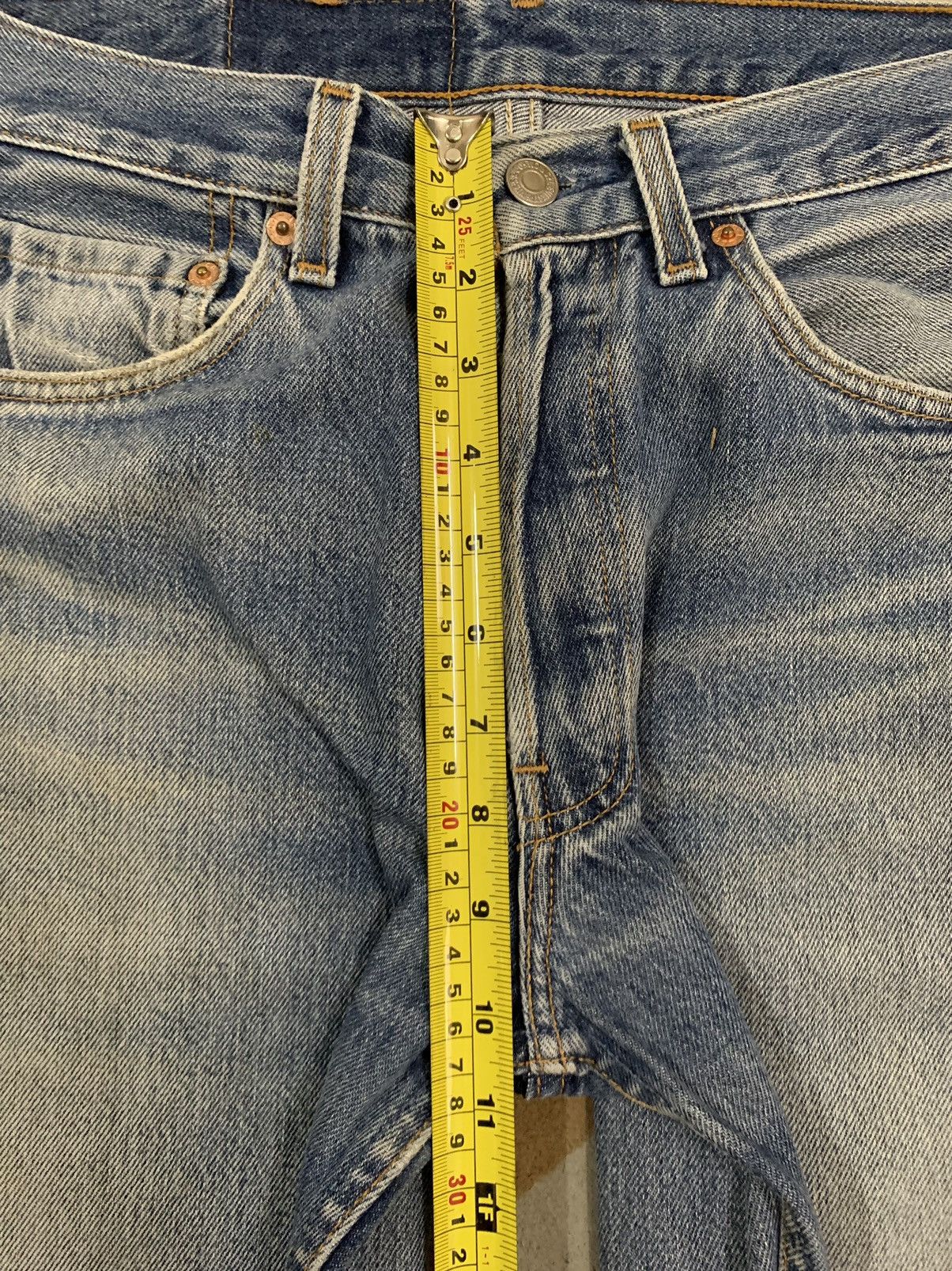 Levi's Vintage 90s Levis 501 Distressed Jeans Stamp Button #501 Size US 28 / EU 44 - 17 Thumbnail