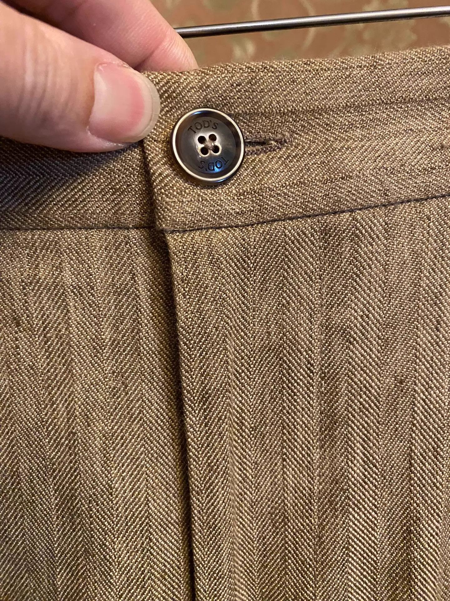 Tod's Tods Linen Herringbone Runway Pants Italy 48 BN Size US 32 / EU 48 - 3 Thumbnail