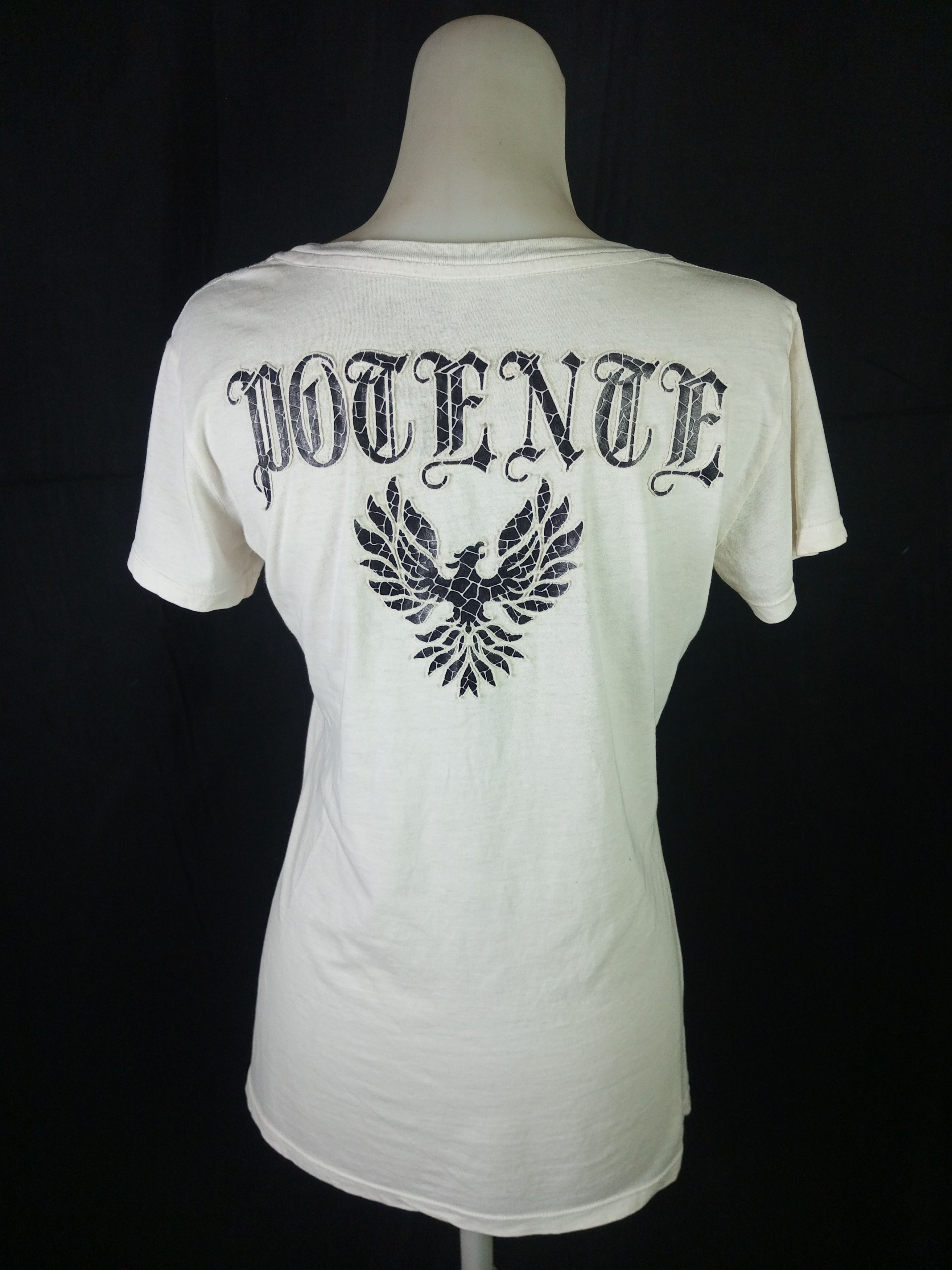 Japanese Brand Y2K Potente Poem Punk Live and Fair Embroidered Tshirt Size M / US 6-8 / IT 42-44 - 8 Thumbnail