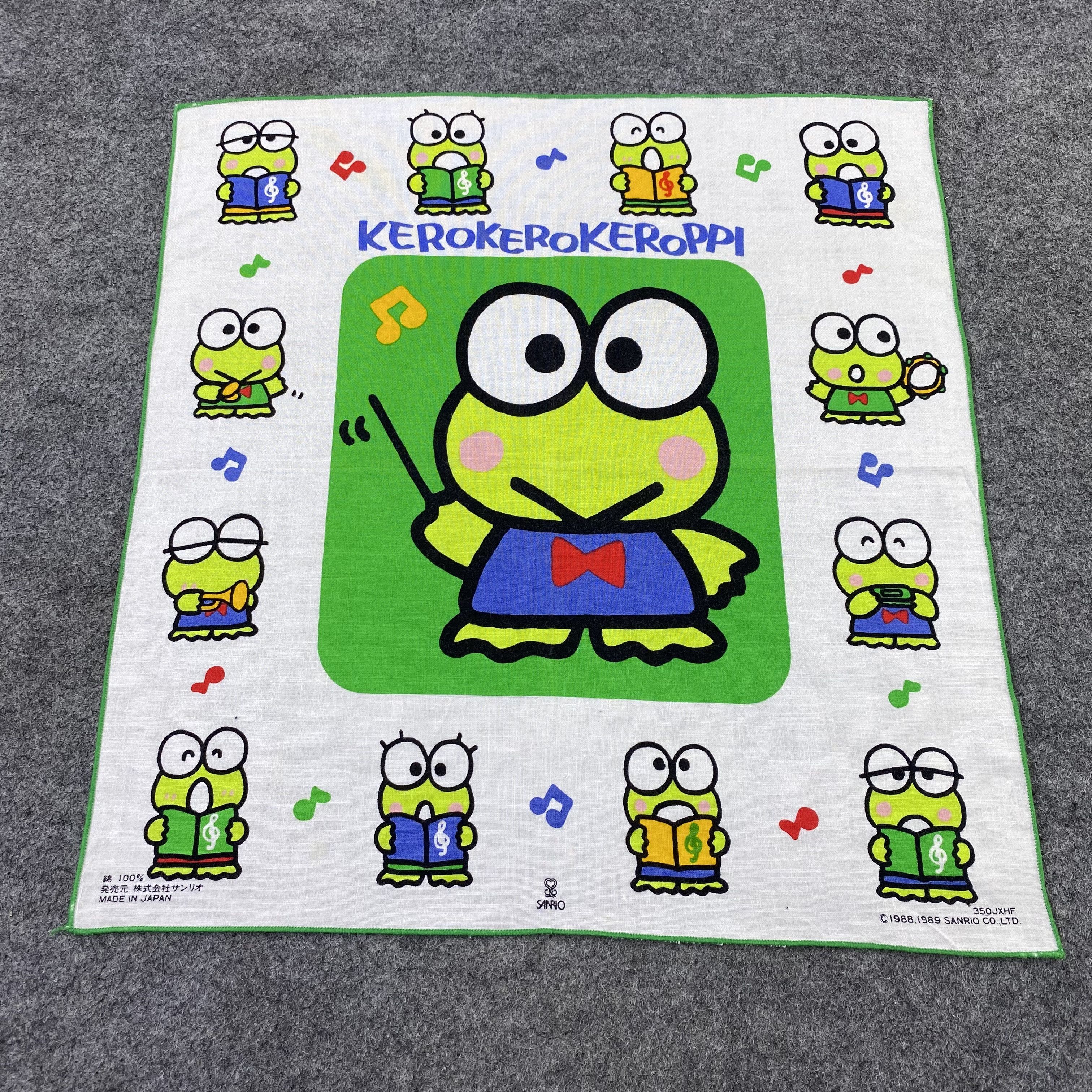 Anime KEROKEROKEROPPI Handkerchief Neckerchief Bandana-B1447 Size ONE SIZE - 1 Thumbnail