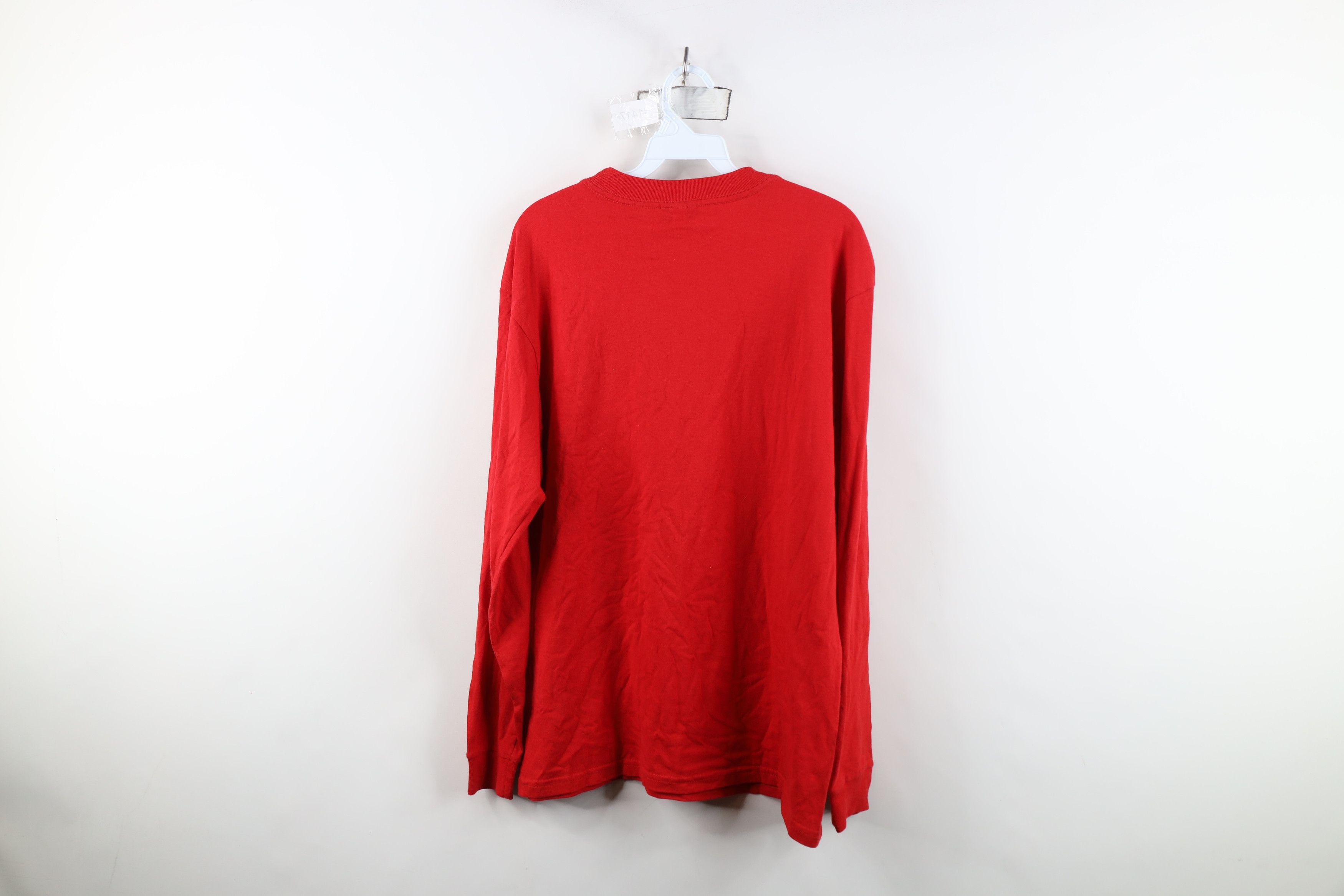 Nike Vintage Y2K Nike Swoosh Long Sleeve T-Shirt Red Cotton Size US M / EU 48-50 / 2 - 12 Thumbnail