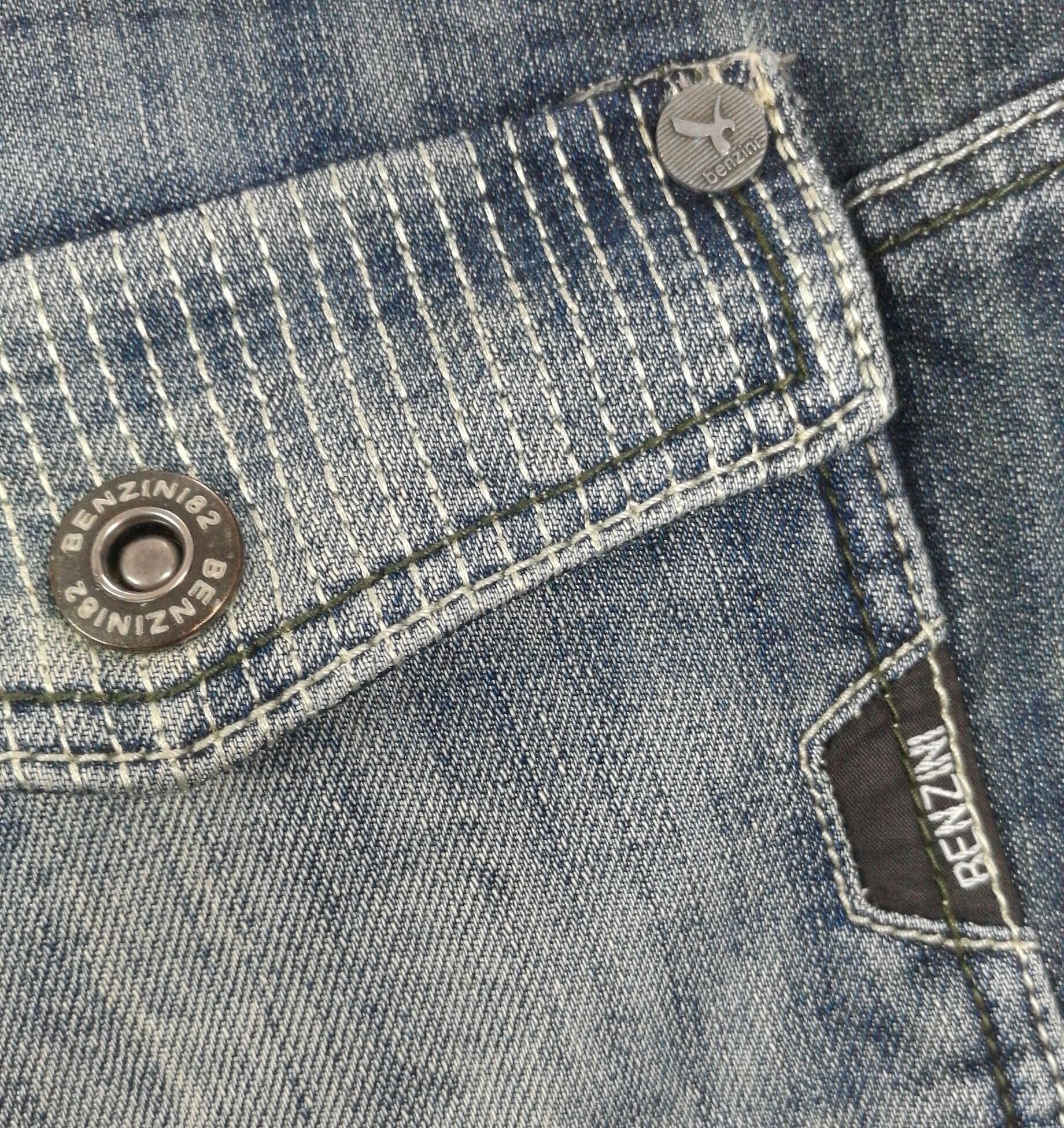 Japanese Brand Vintage Japanese Benzini Multi Pocket Buckle Back Jeans Size US 32 / EU 48 - 12 Thumbnail