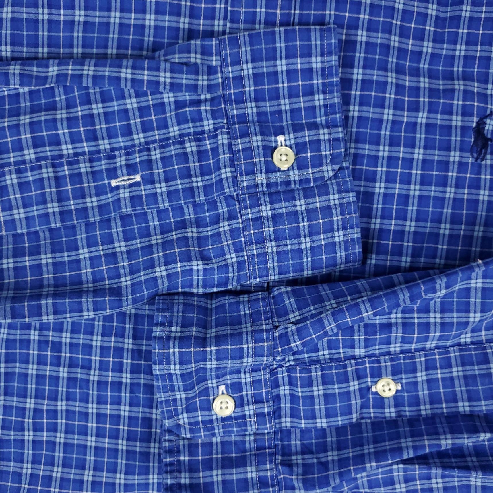 Ralph Lauren Ralph Lauren Shirt Mens XL Blue Plaid Button-Up Long Sleeve Casual Business Formal Party/Cocktail Travel Wedding Workwear Pony Logo Vintage No Size US XL / EU 56 / 4 - 4 Thumbnail