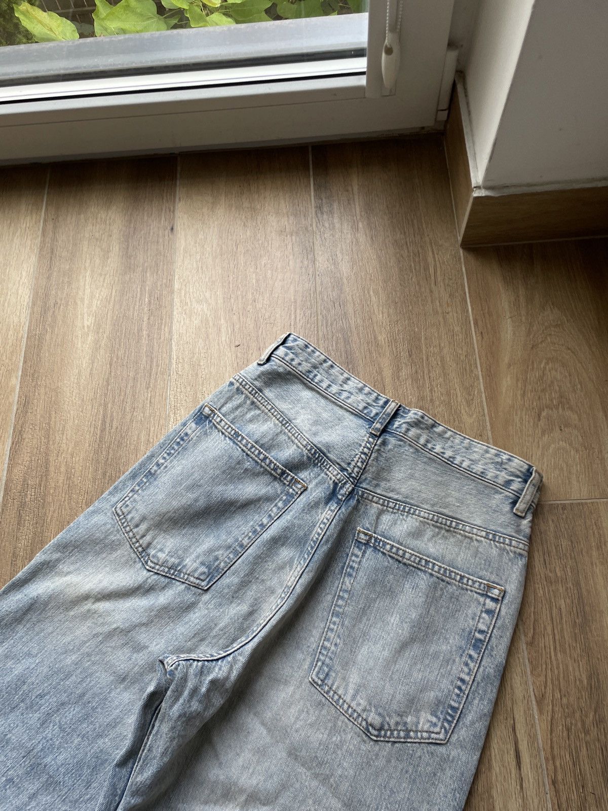 Japanese Brand Vintage Baggy Jeans Washed Flared Wide Avant Garde Japanese Size US 30 / EU 46 - 7 Thumbnail